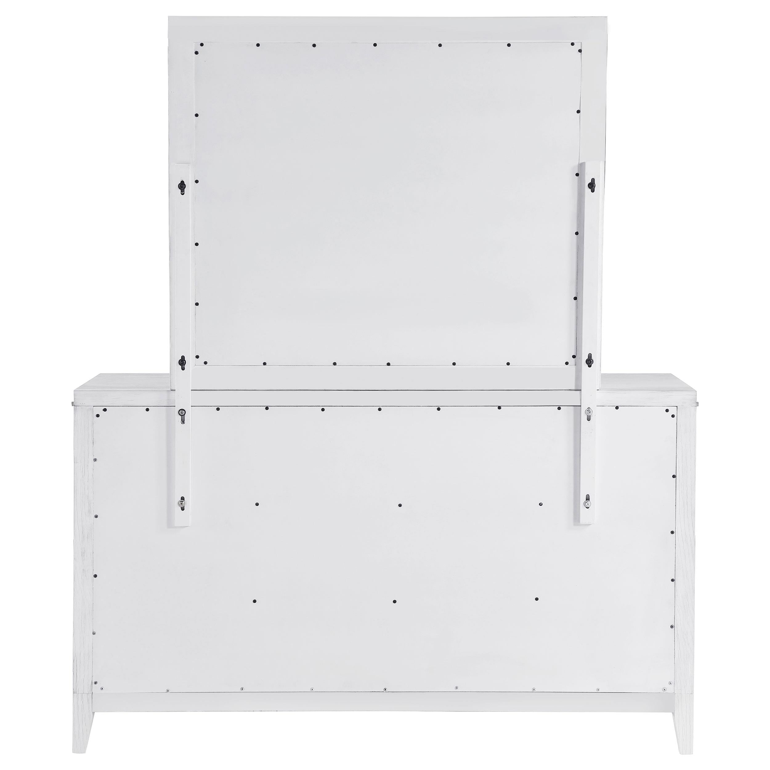  Coaster Furniture Marielle 224843M 6-Drawer Dresser with Mirror - Distressed White IMAGE 6