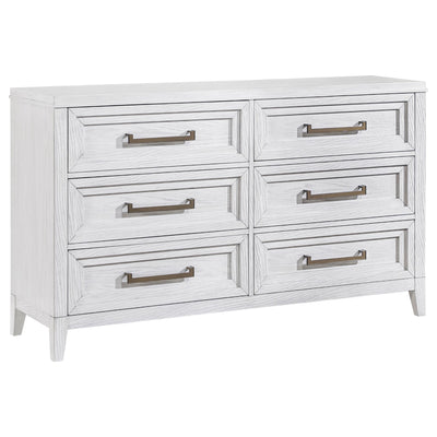  Coaster Furniture Marielle 224843 6-Drawer Bedroom Dresser - Distressed White IMAGE 1