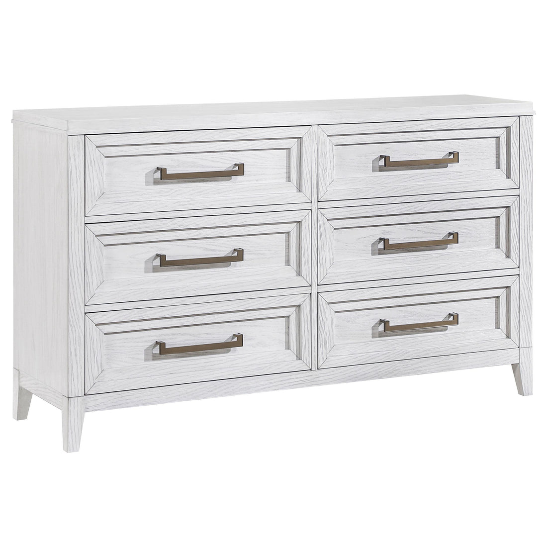  Coaster Furniture Marielle 224843 6-Drawer Bedroom Dresser - Distressed White IMAGE 1