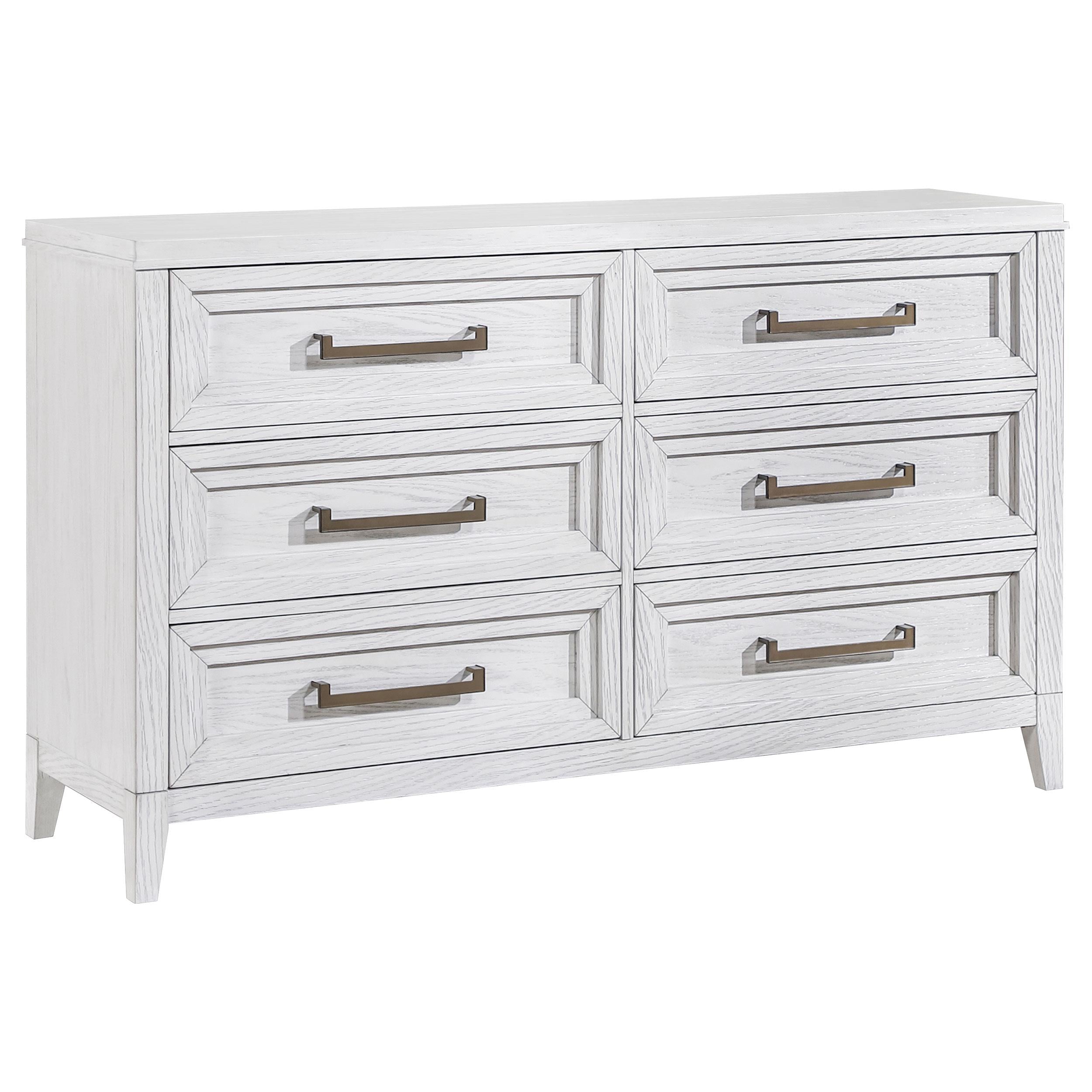  Coaster Furniture Marielle 224843 6-Drawer Bedroom Dresser - Distressed White IMAGE 1