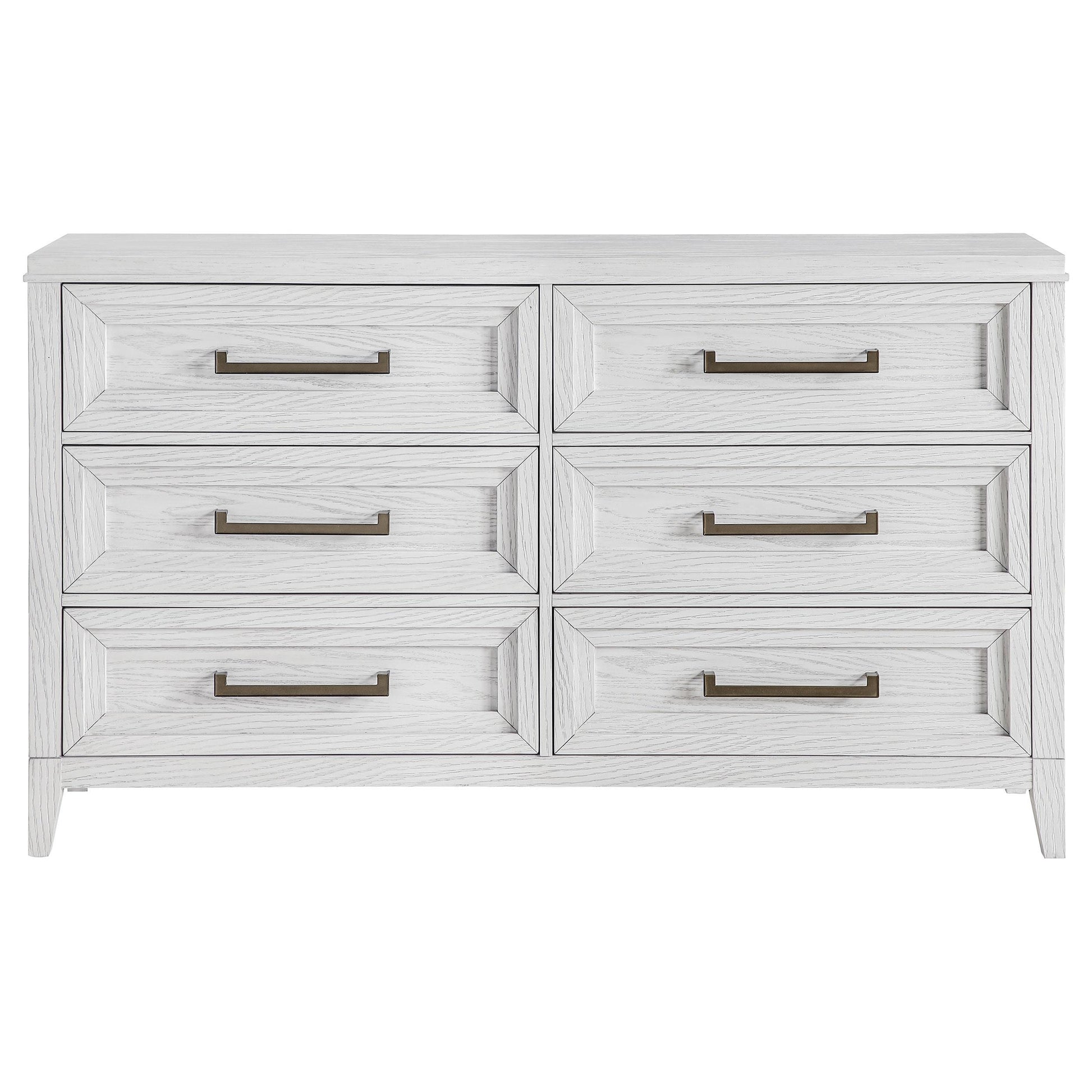  Coaster Furniture Marielle 224843 6-Drawer Bedroom Dresser - Distressed White IMAGE 2