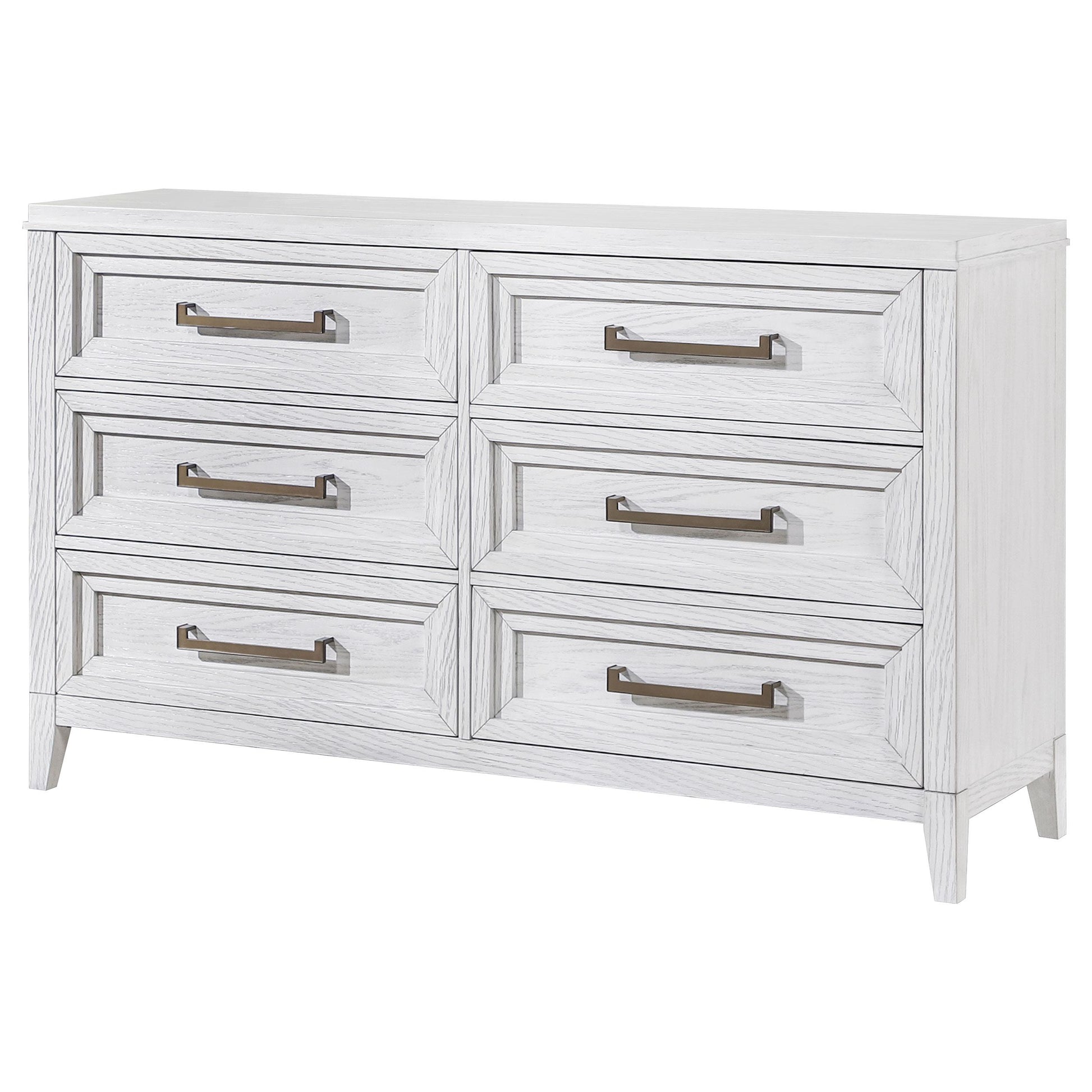  Coaster Furniture Marielle 224843 6-Drawer Bedroom Dresser - Distressed White IMAGE 3