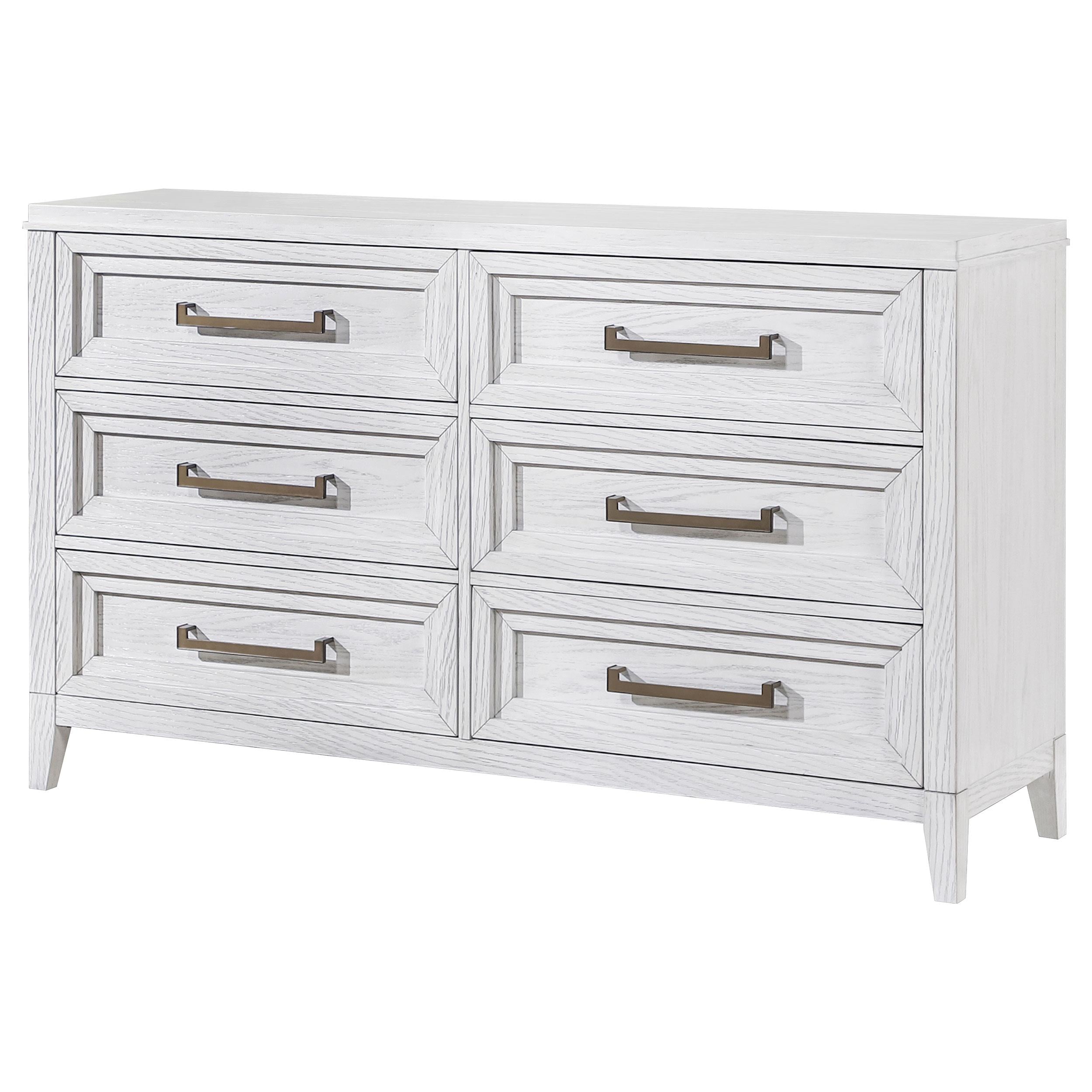  Coaster Furniture Marielle 224843 6-Drawer Bedroom Dresser - Distressed White IMAGE 3