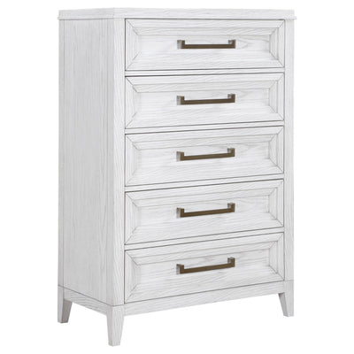  Coaster Furniture Marielle 224845 5-Drawer Bedroom Chest - Distressed White IMAGE 1