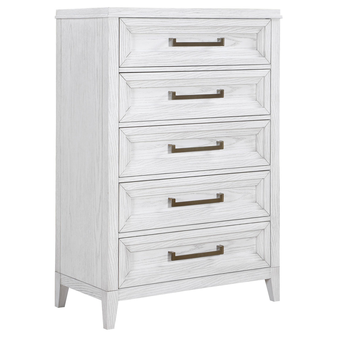  Coaster Furniture Marielle 224845 5-Drawer Bedroom Chest - Distressed White IMAGE 1