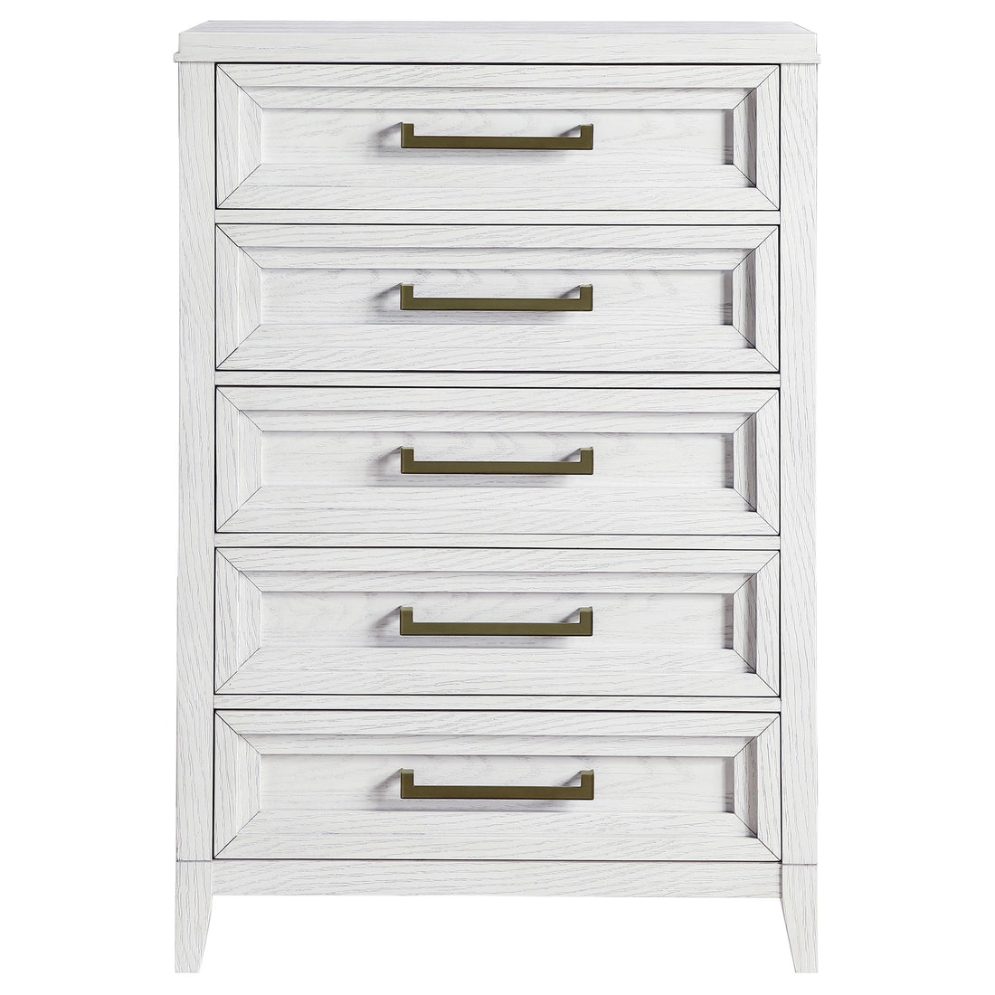  Coaster Furniture Marielle 224845 5-Drawer Bedroom Chest - Distressed White IMAGE 1