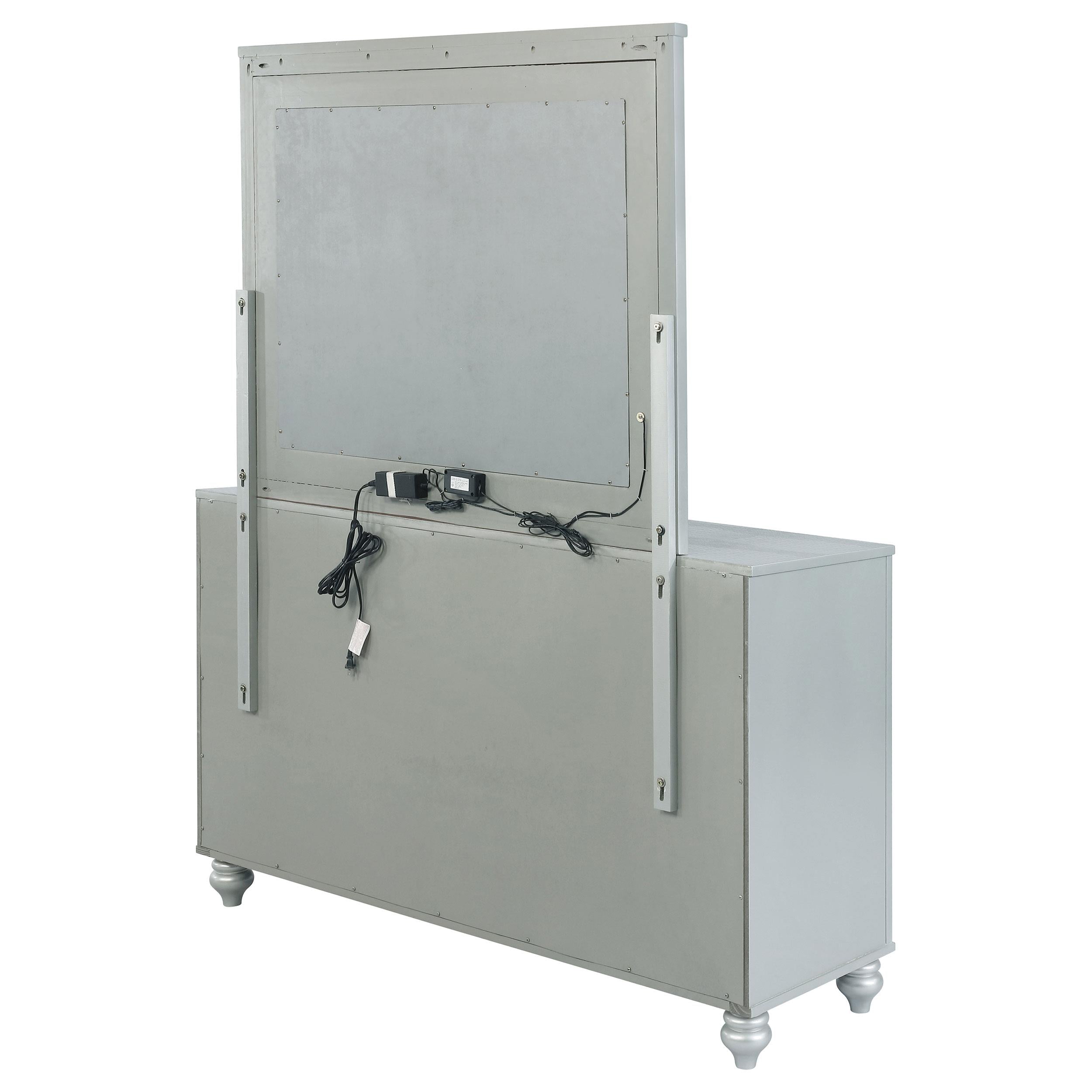  Coaster Furniture Gunnison 223213M 6-Drawer Dresser with Mirror - Silver Metallic IMAGE 7