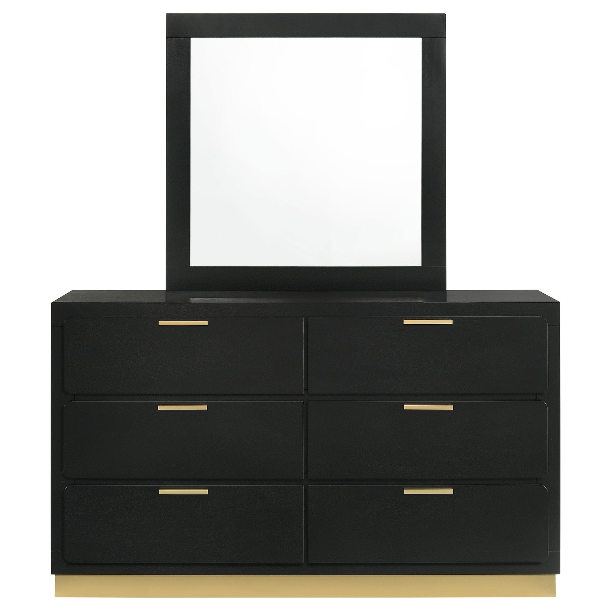  Coaster Furniture Caraway 224783M 6-Drawer Dresser with Mirror - Black IMAGE 2