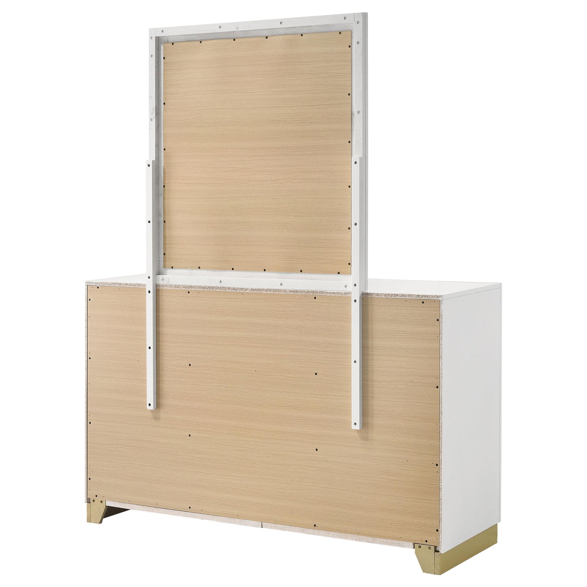  Coaster Furniture Caraway 224773M 6-Drawer Dresser with Mirror - White IMAGE 7