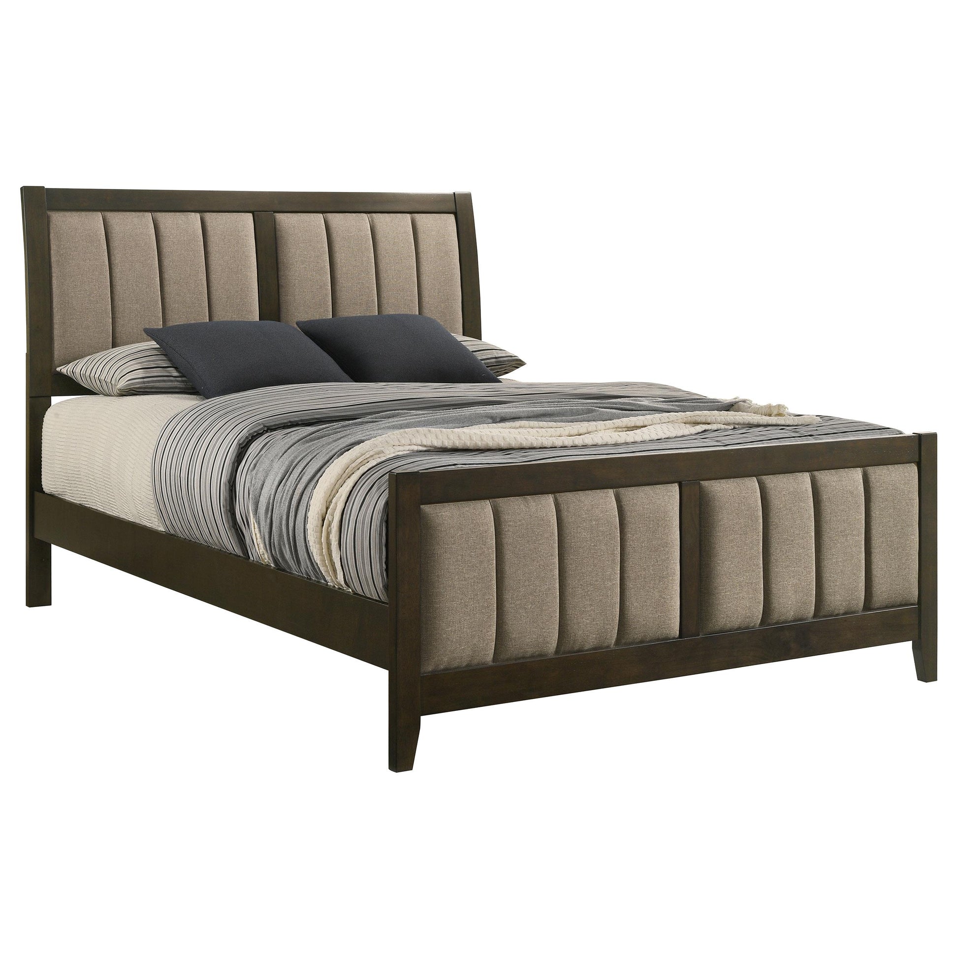  Size_Queen  -- Coaster Furniture Wilkes Upholstered Panel Bed IMAGE 2