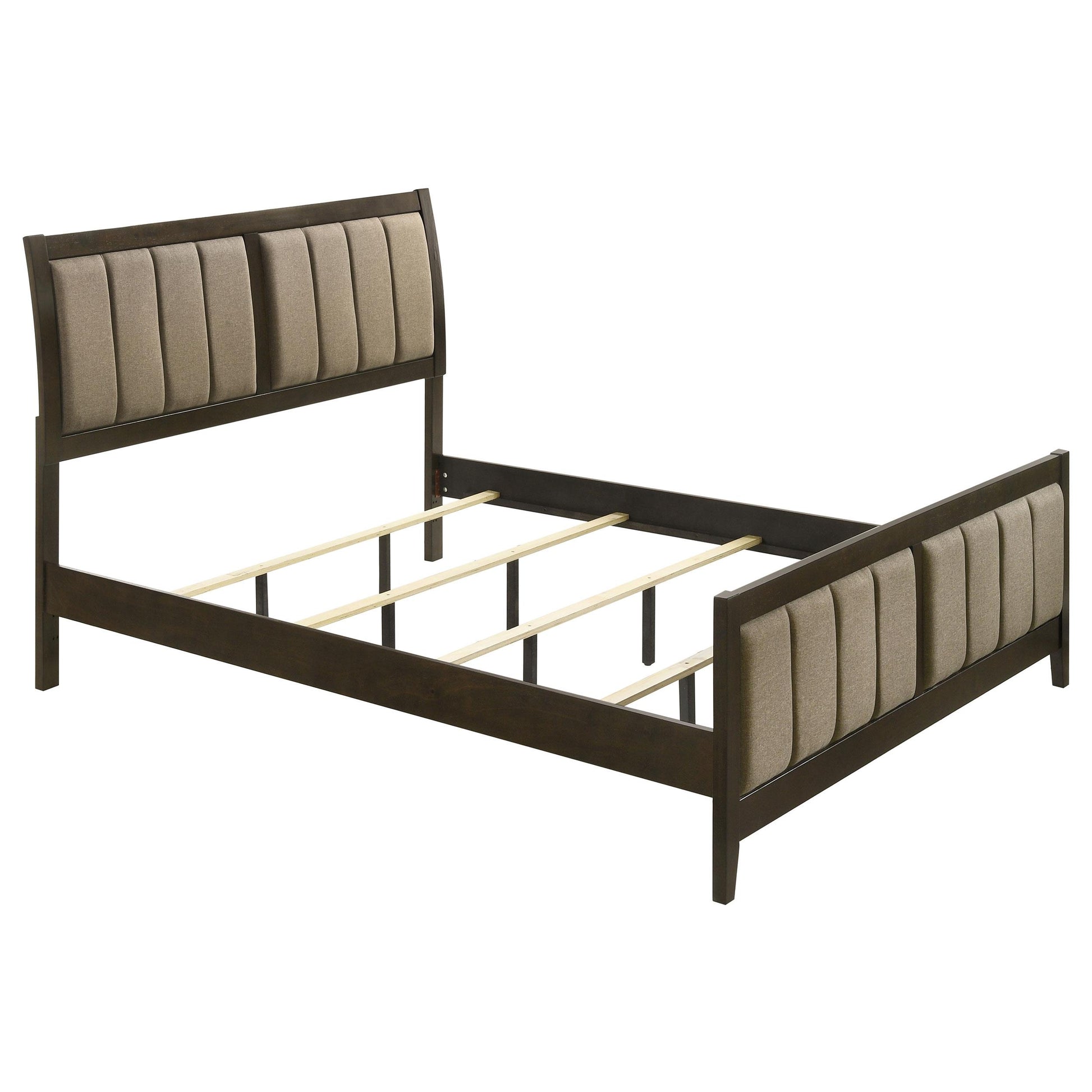  Size_King  -- Wilkes 224421KE 51-inch Upholstered Eastern King Bed - Dark Cocoa IMAGE 1