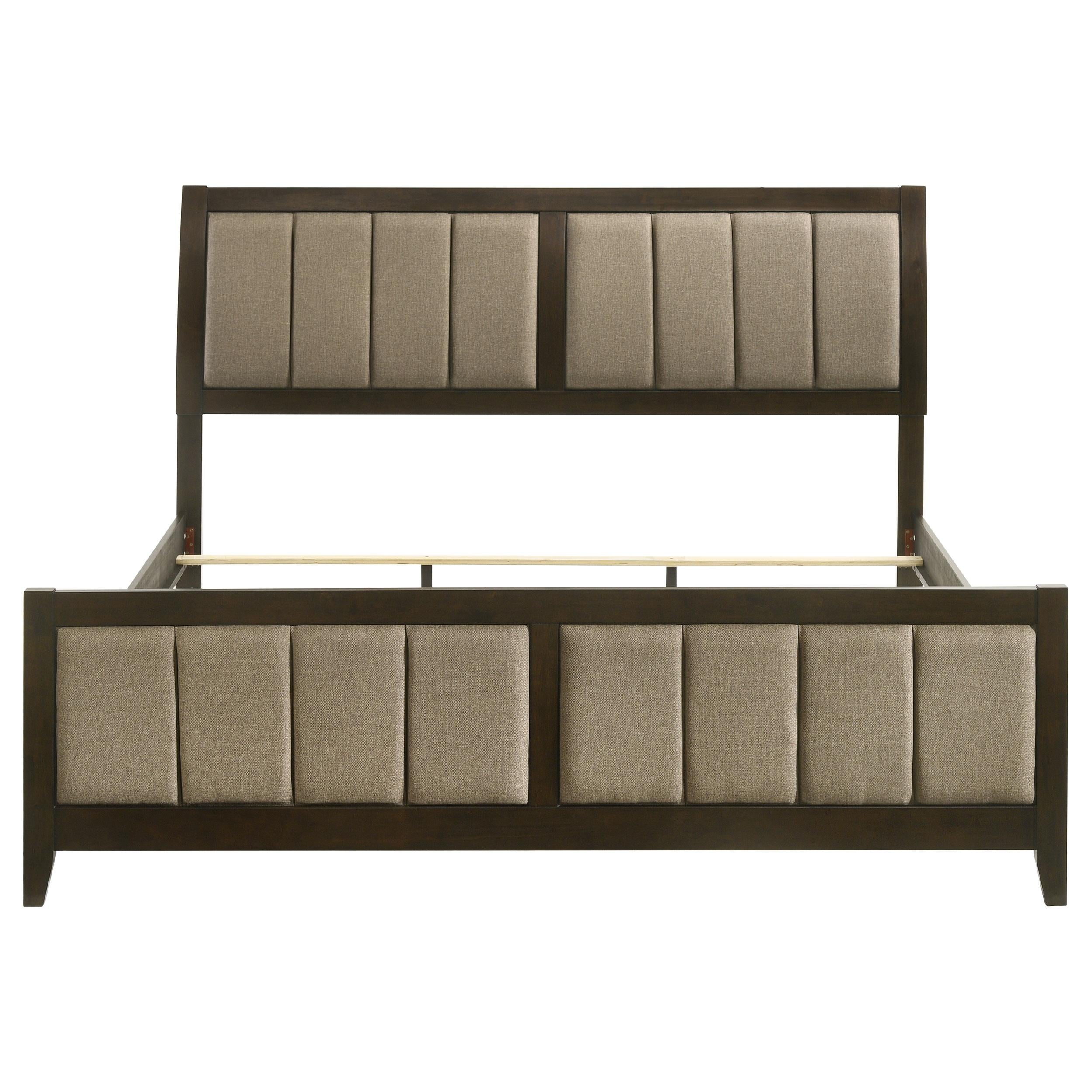  Size_King  -- Wilkes 224421KE 51-inch Upholstered Eastern King Bed - Dark Cocoa IMAGE 3