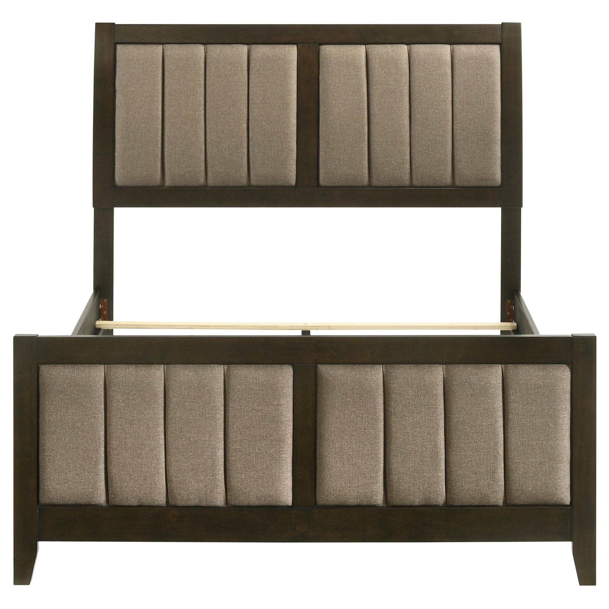 Size_Full  -- Wilkes 224421F 51-inch Upholstered Full Bed - Dark Cocoa IMAGE 3