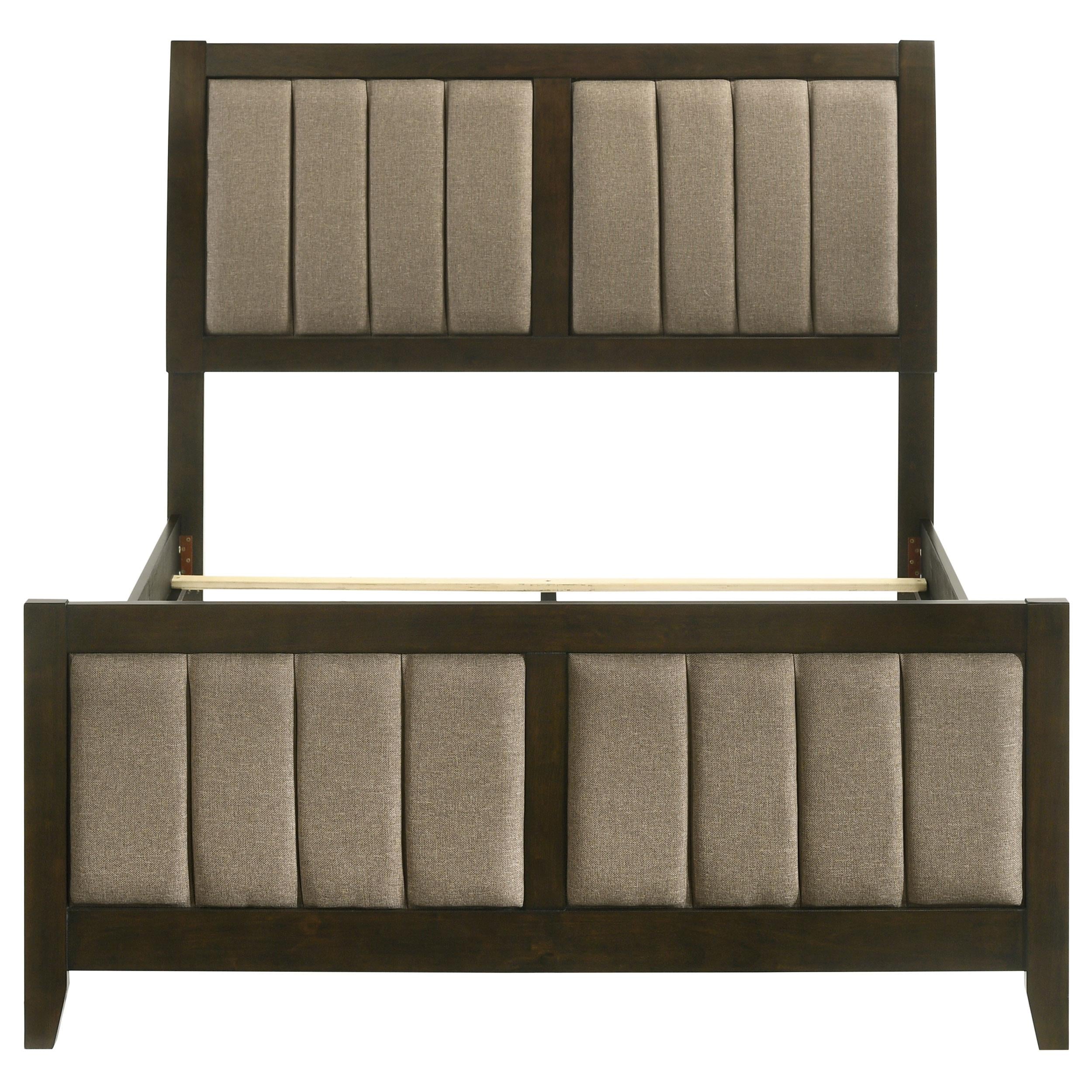  Size_Full  -- Wilkes 224421F 51-inch Upholstered Full Bed - Dark Cocoa IMAGE 3