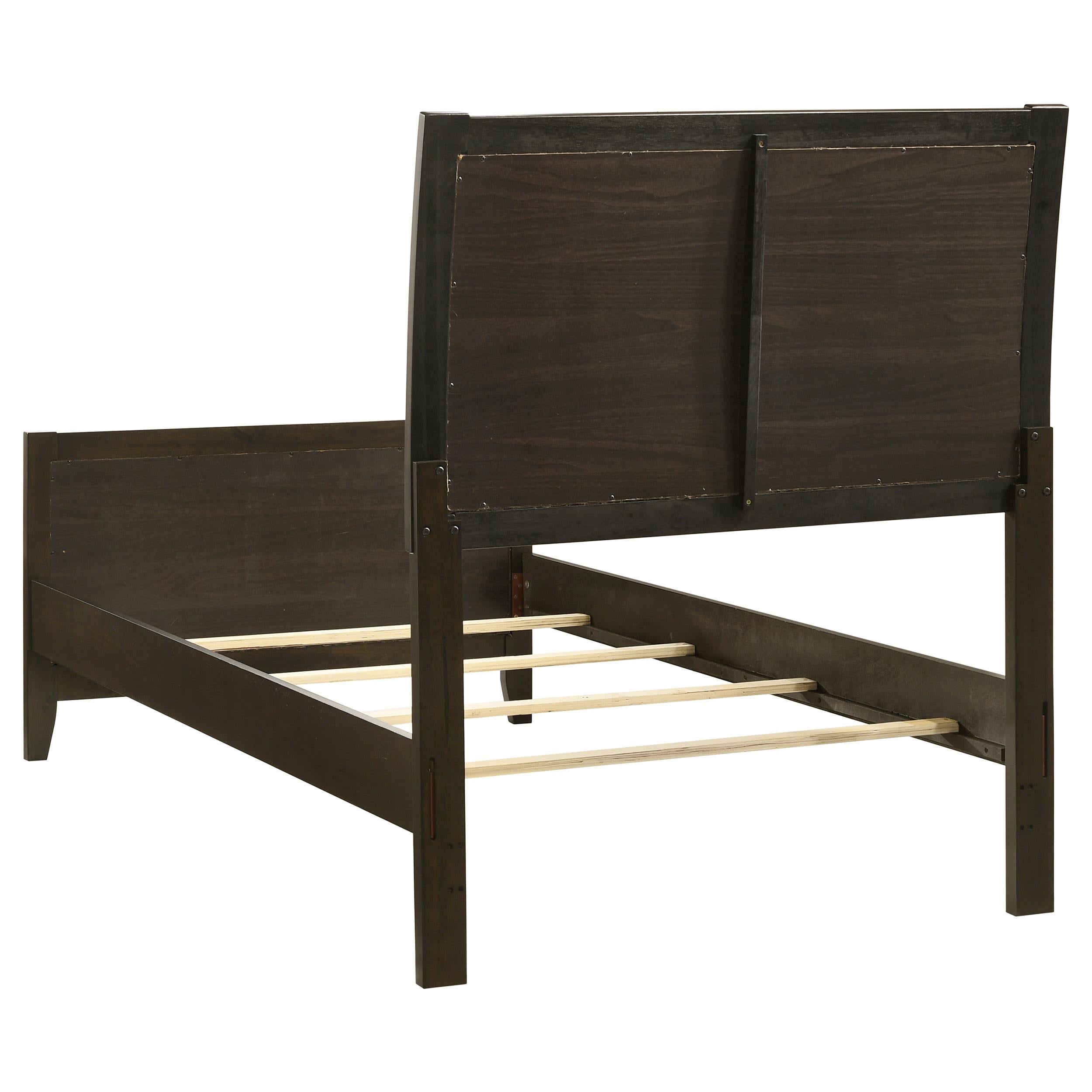  Size_Twin  -- Wilkes 224421T 51-inch Upholstered Twin Bed - Dark Cocoa IMAGE 3