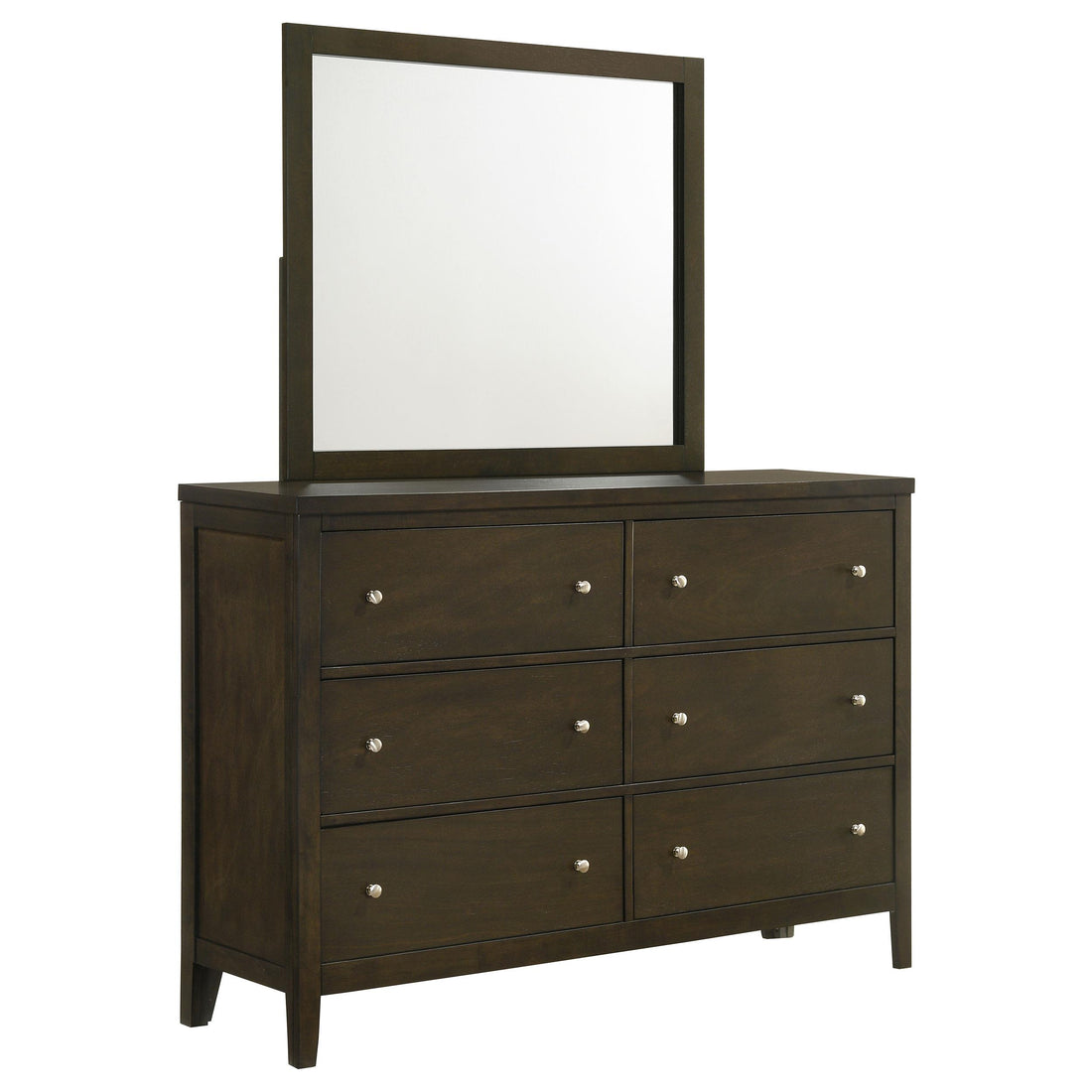  Coaster Furniture Wilkes 224423M 6-Drawer Dresser and Mirror - Dark Cocoa IMAGE 1