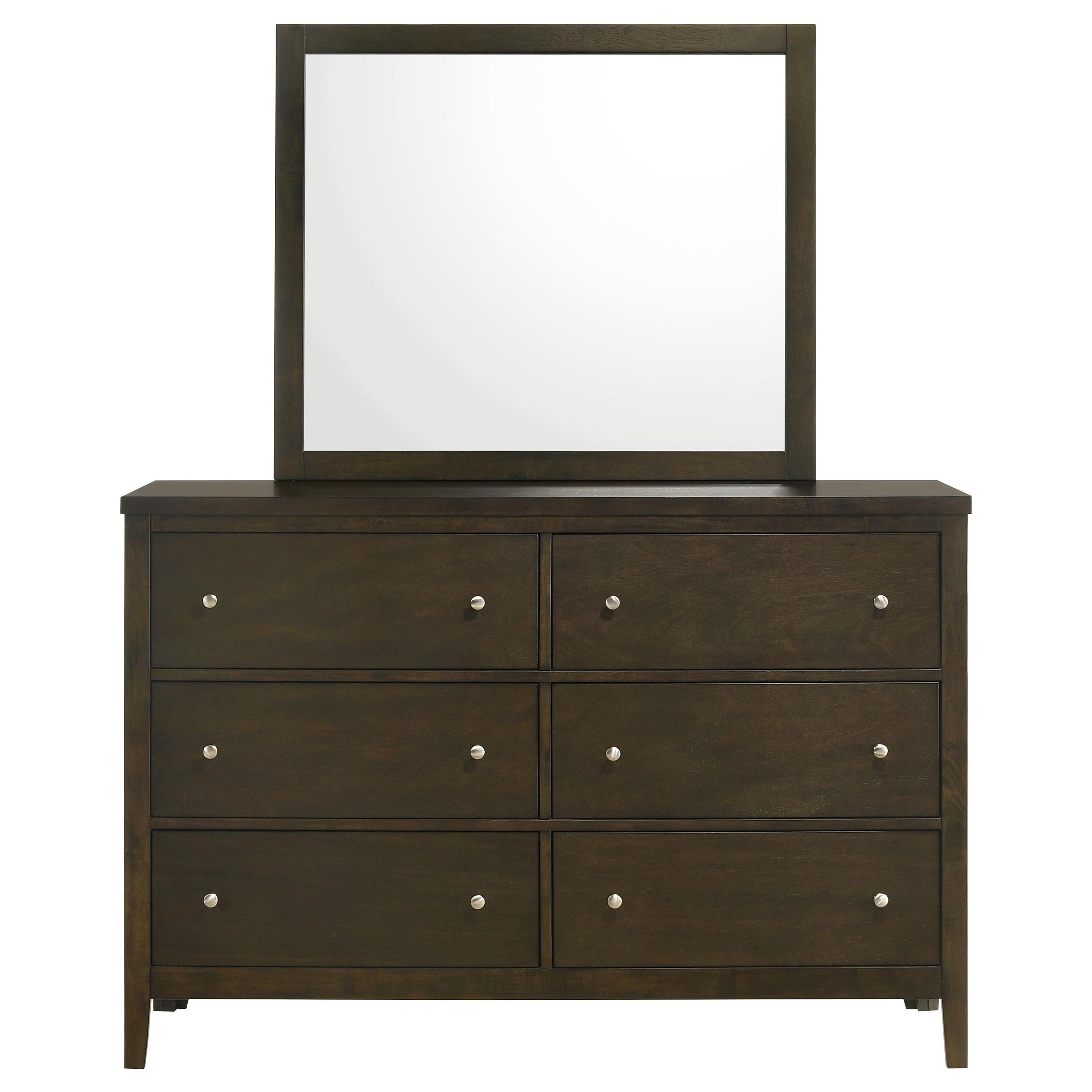  Coaster Furniture Wilkes 224423M 6-Drawer Dresser and Mirror - Dark Cocoa IMAGE 2
