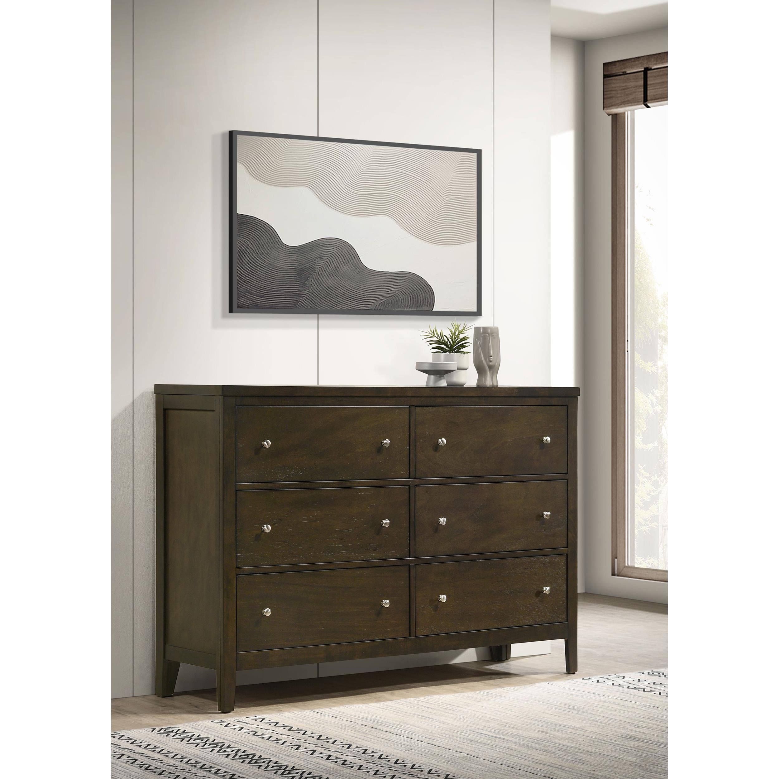  Coaster Furniture Wilkes 224423 6-Drawer Dresser Cabinet - Dark Cocoa IMAGE 9