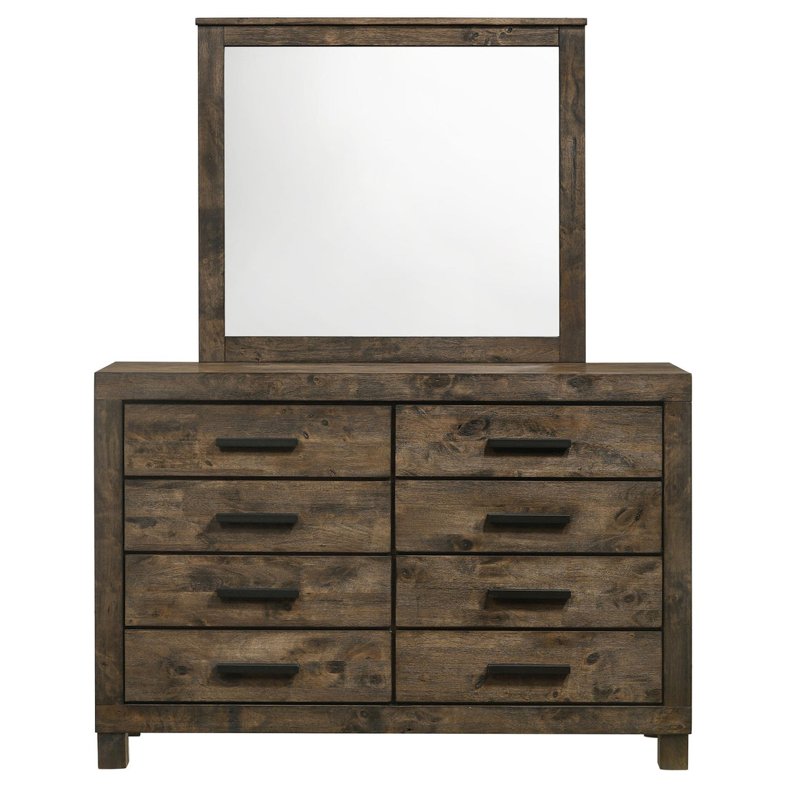  Coaster Furniture Woodmont 222633M 8-Drawer Dresser with Mirror - Rustic Golden Brown IMAGE 1