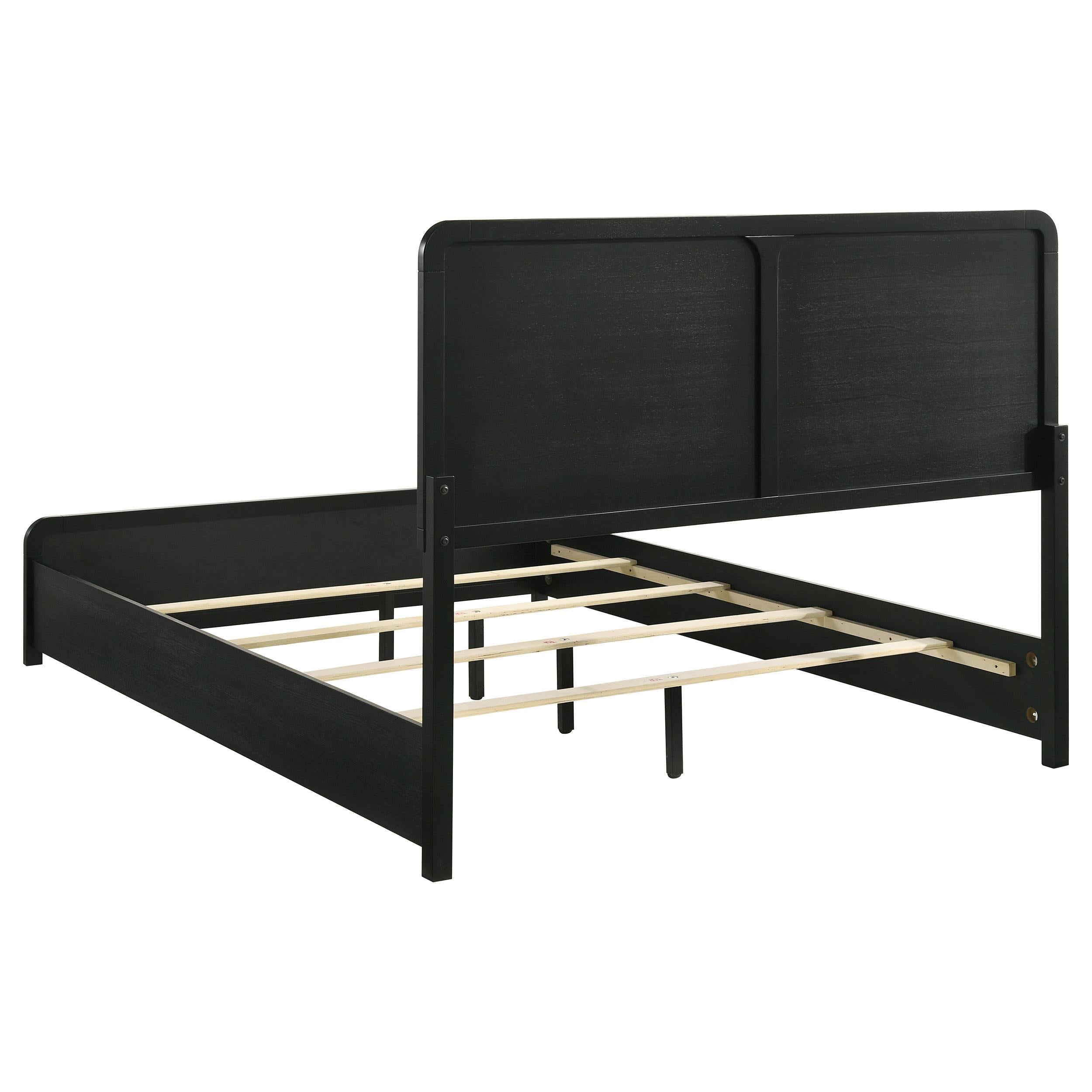  Size_King  -- Cavelle 223661KE 51-inch Upholstered Eastern King Bed - Black IMAGE 3