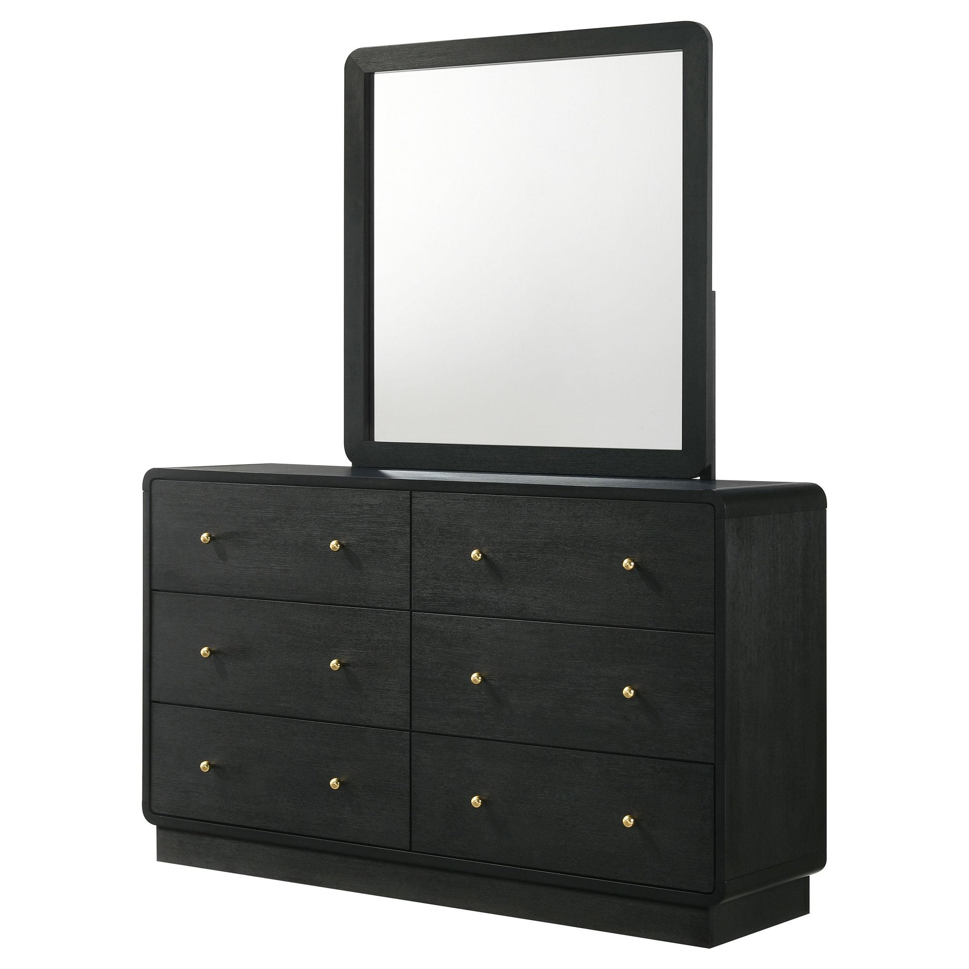 Coaster Furniture Cavelle 223663M 6-Drawer Dresser and Mirror - Black IMAGE 3