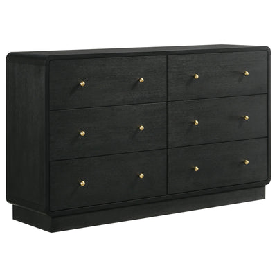  Coaster Furniture Cavelle 223663 6-Drawer Dresser Cabinet - Black IMAGE 1