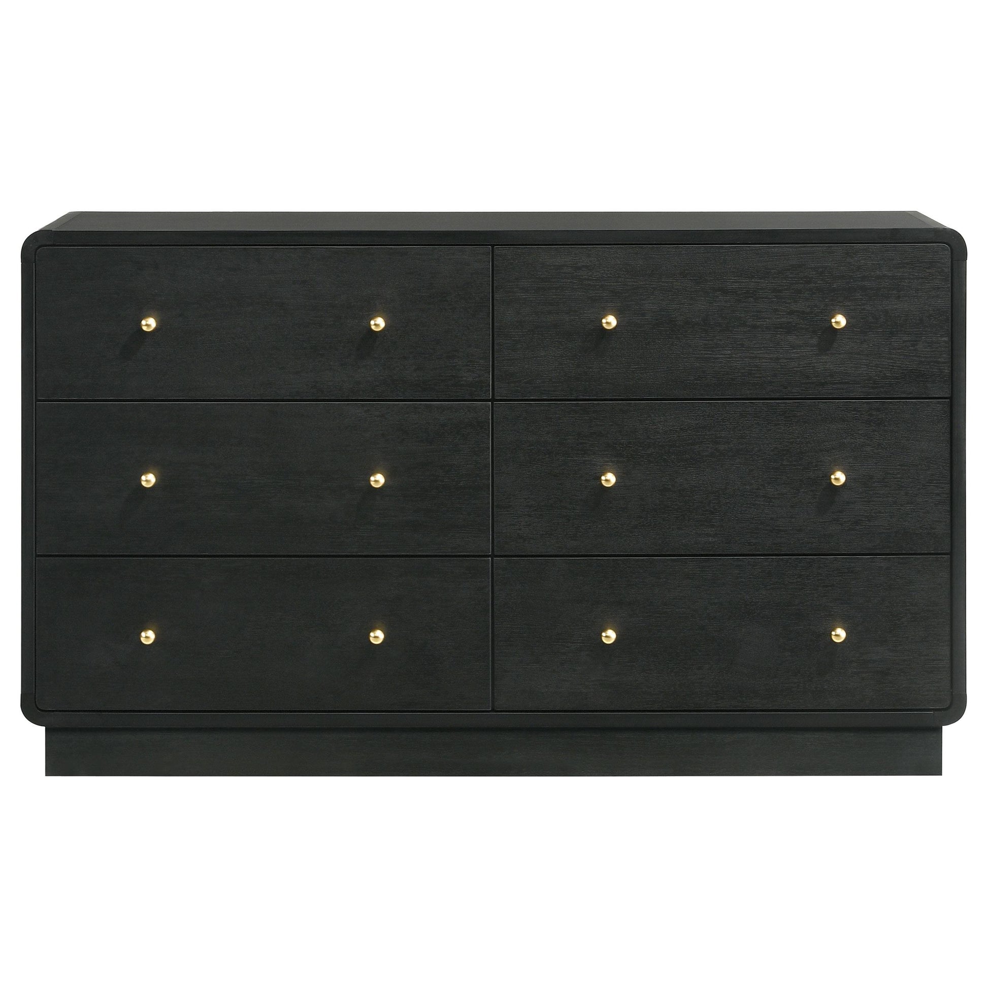 Coaster Furniture Cavelle 223663 6-Drawer Dresser Cabinet - Black IMAGE 2