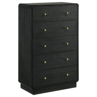 Coaster Furniture Cavelle 223665 5-Drawer Chest of Drawers - Black IMAGE 1