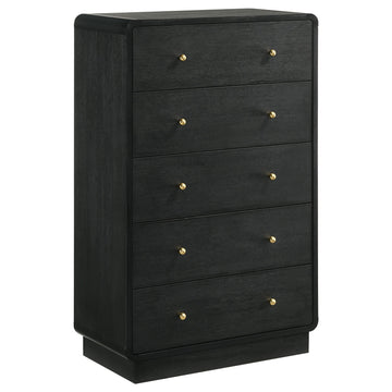  Coaster Furniture Cavelle 223665 5-Drawer Chest of Drawers - Black IMAGE 1