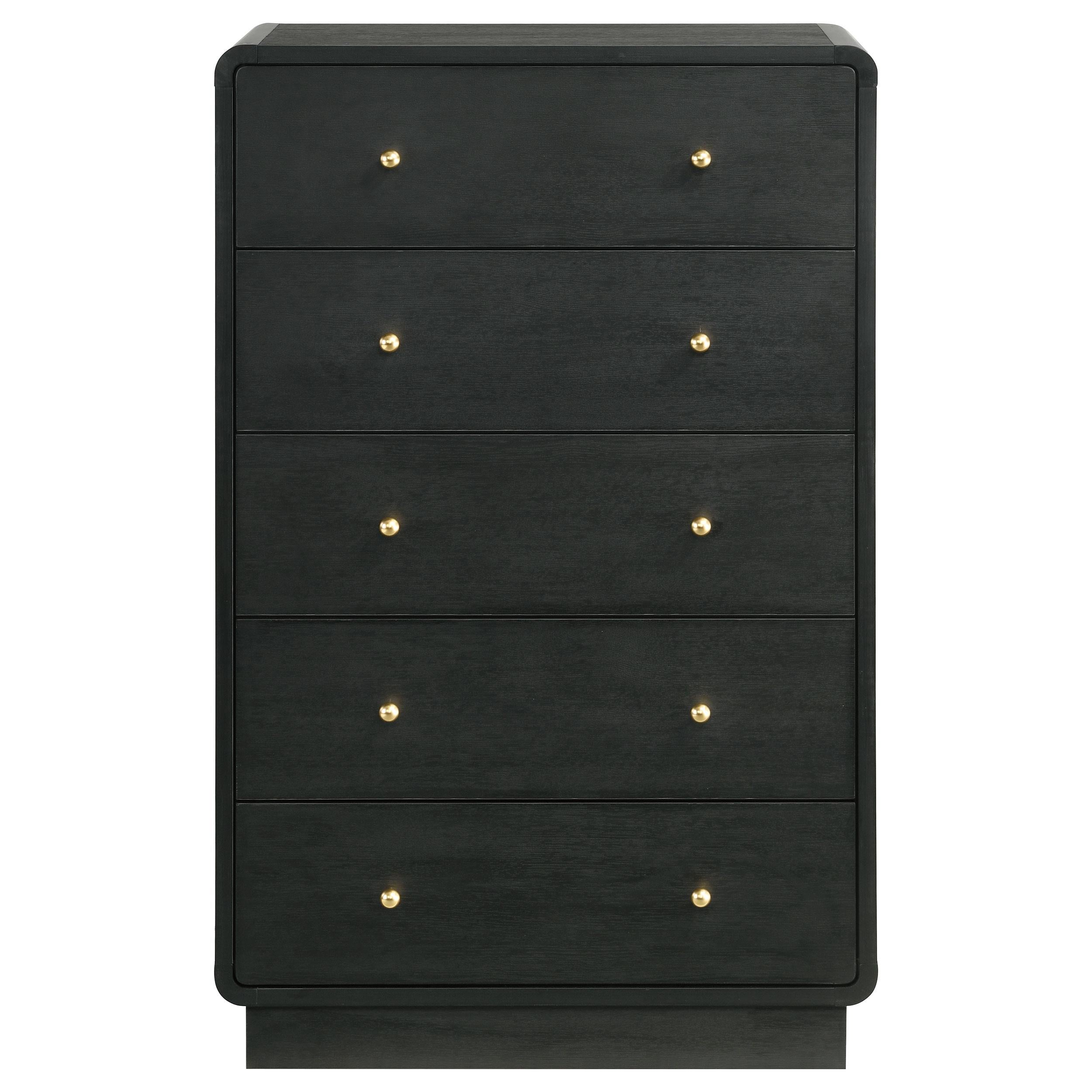  Coaster Furniture Cavelle 223665 5-Drawer Chest of Drawers - Black IMAGE 2