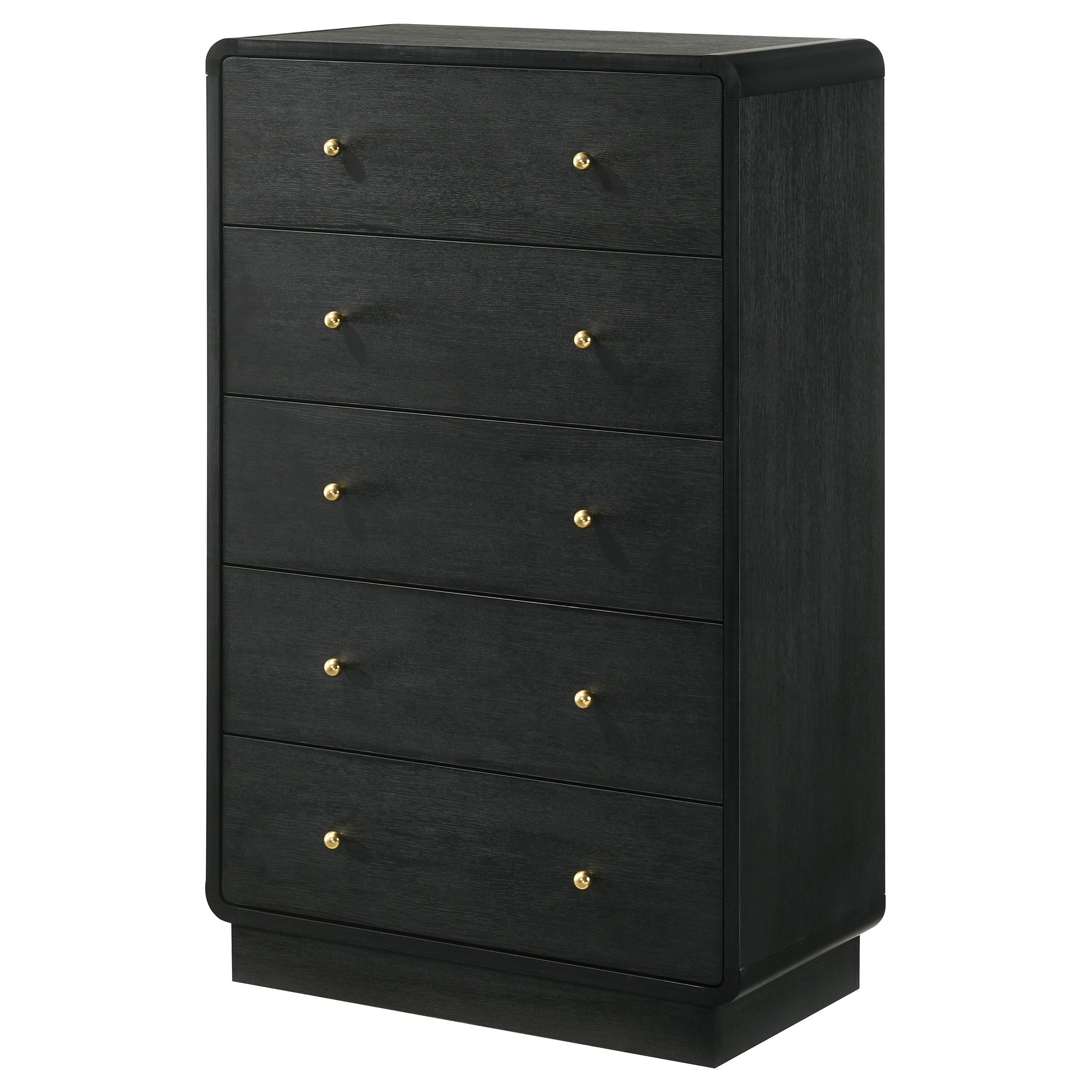  Coaster Furniture Cavelle 223665 5-Drawer Chest of Drawers - Black IMAGE 3