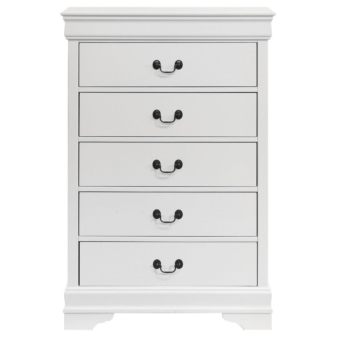  Coaster Furniture Louis Philippe 202445 5-Drawer Bedroom Chest - White IMAGE 1