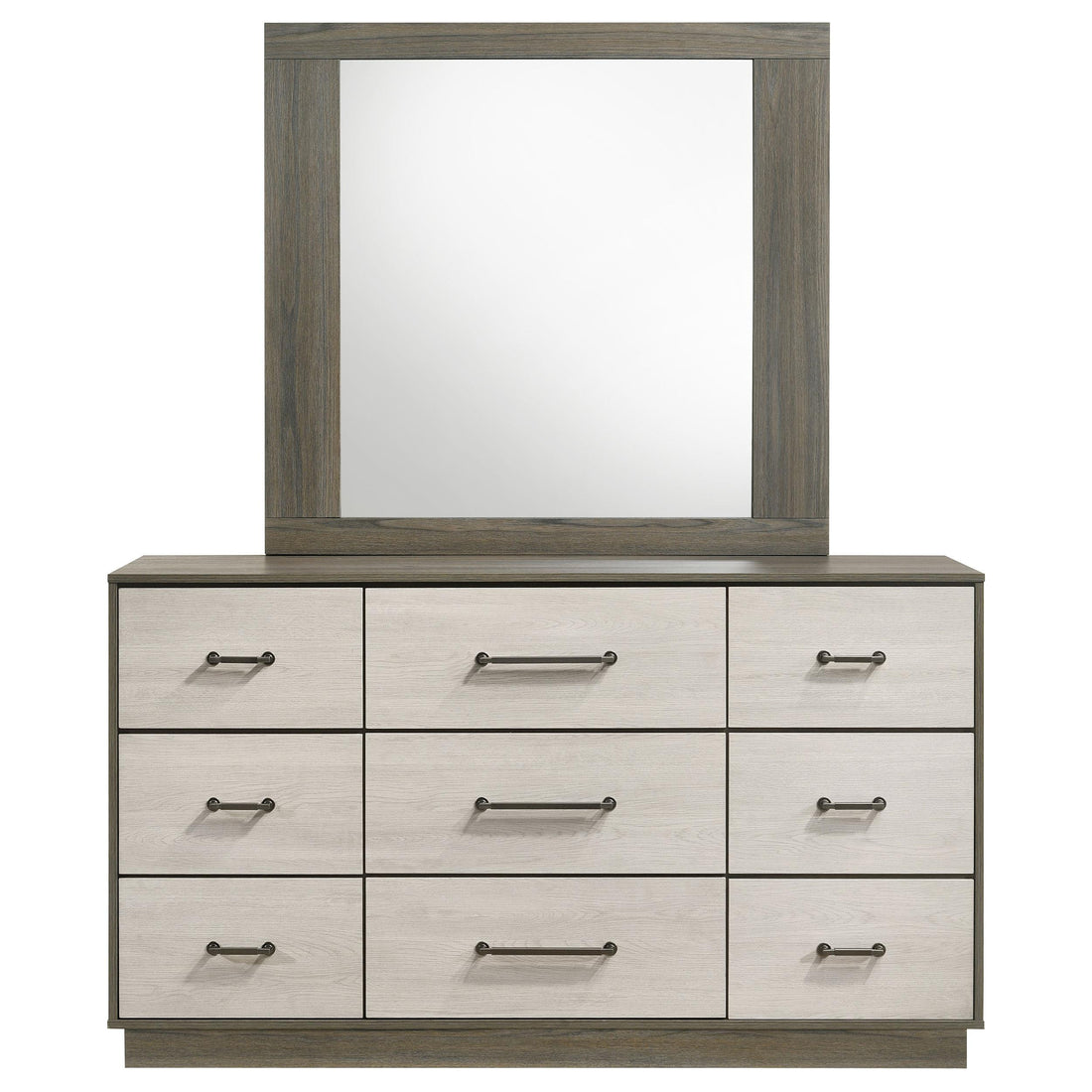  Coaster Furniture Fenwick 224983M 9-Drawer Dresser with Mirror - Grey Oak IMAGE 1