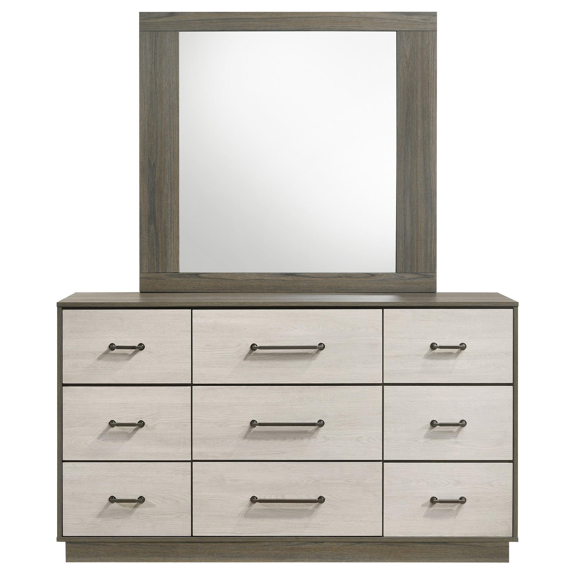  Coaster Furniture Fenwick 224983M 9-Drawer Dresser with Mirror - Grey Oak IMAGE 2
