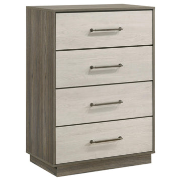  Coaster Furniture Fenwick 224985 4-Drawer Chest of Drawers - Grey Oak IMAGE 1