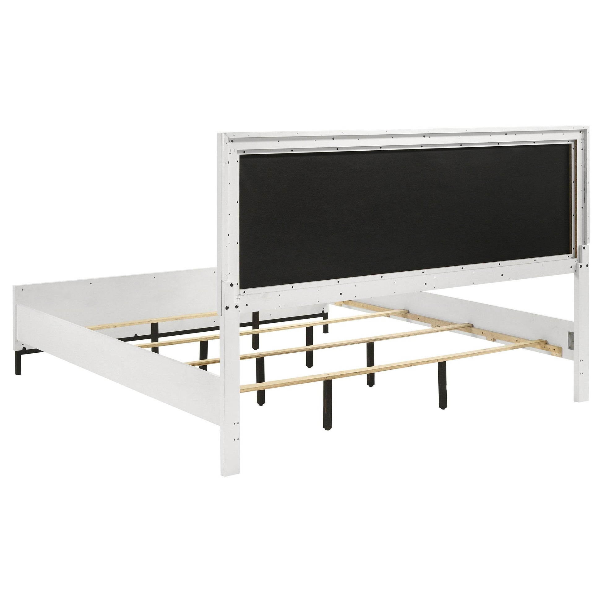  Coaster Furniture Sonora 224861KE Eastern King Upholstered Panel Bed - White IMAGE 3
