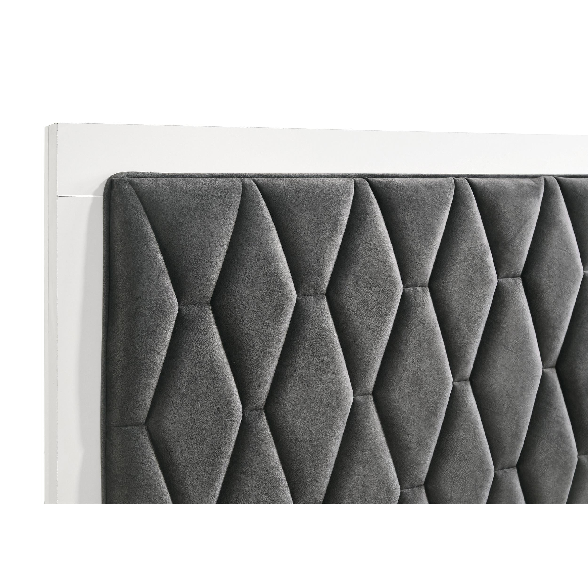  Coaster Furniture Sonora 224861KE Eastern King Upholstered Panel Bed - White IMAGE 6