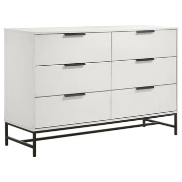  Coaster Furniture Sonora 224863 6-Drawer Bedroom Dresser - White IMAGE 1