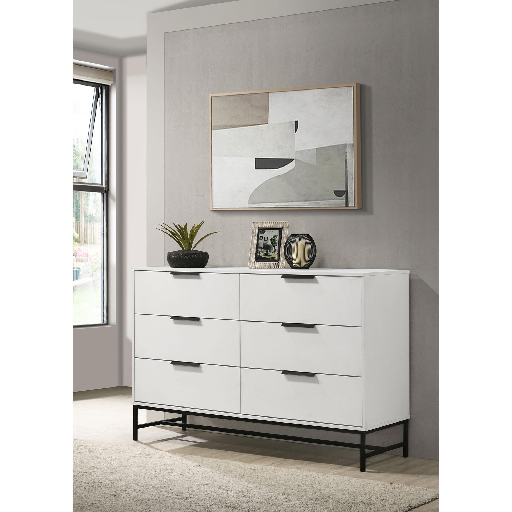  Coaster Furniture Sonora 224863 6-Drawer Bedroom Dresser - White IMAGE 9
