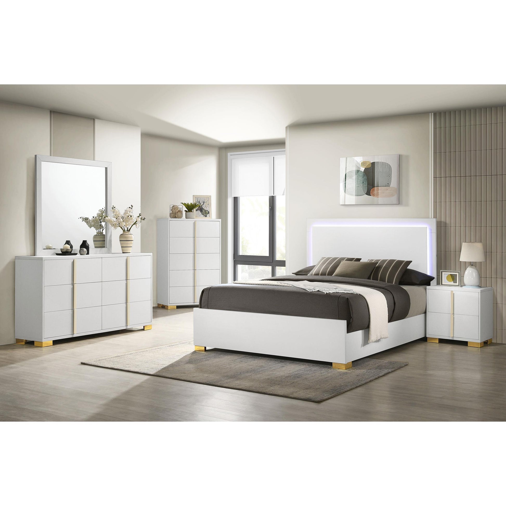  Coaster Furniture Marceline 222933M 6-Drawer Dresser with Mirror - White IMAGE 10