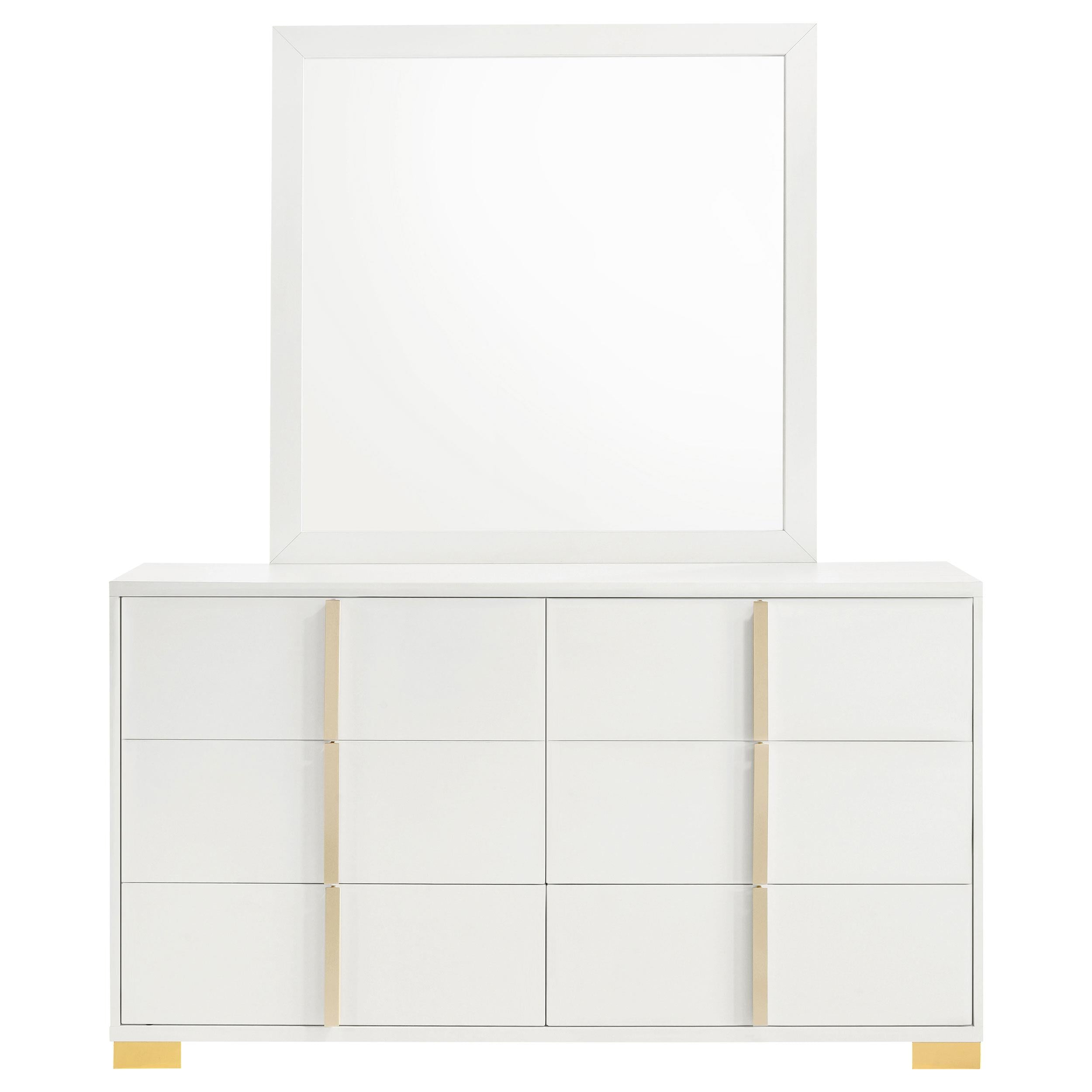  Coaster Furniture Marceline 222933M 6-Drawer Dresser with Mirror - White IMAGE 2