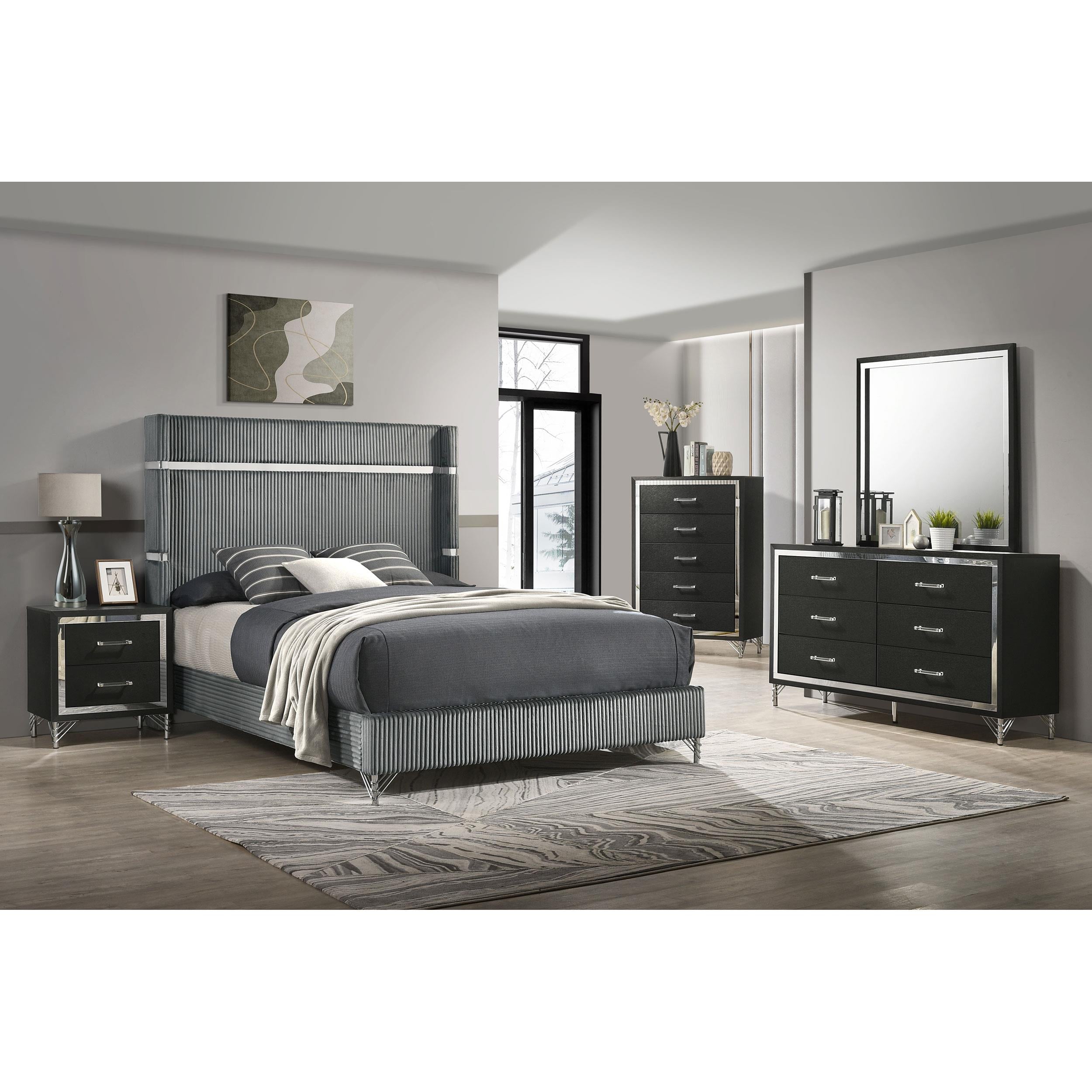  Coaster Furniture Lucia 224993M 6-Drawer Dresser and Mirror - Black IMAGE 10