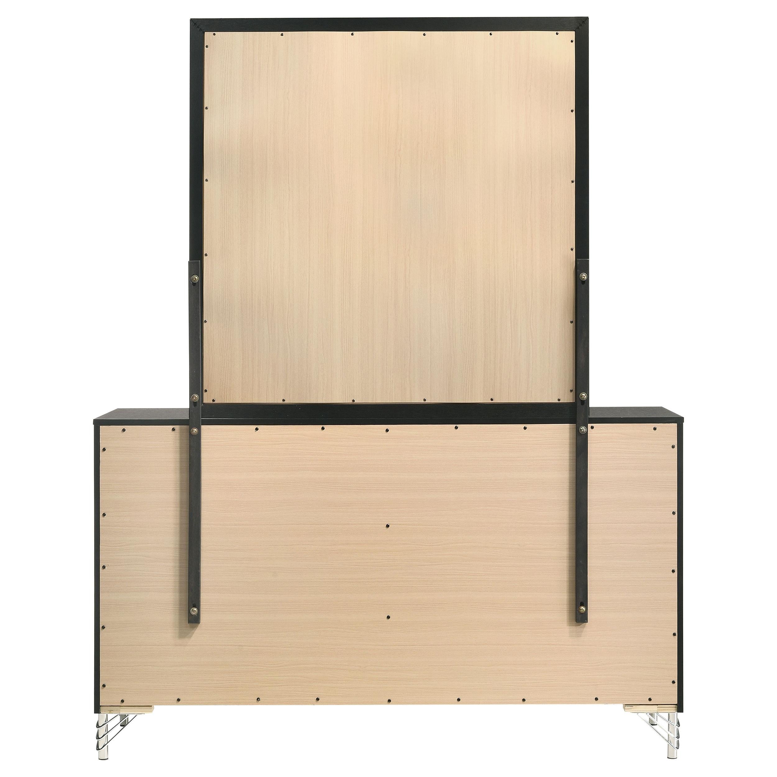  Coaster Furniture Lucia 224993M 6-Drawer Dresser and Mirror - Black IMAGE 6