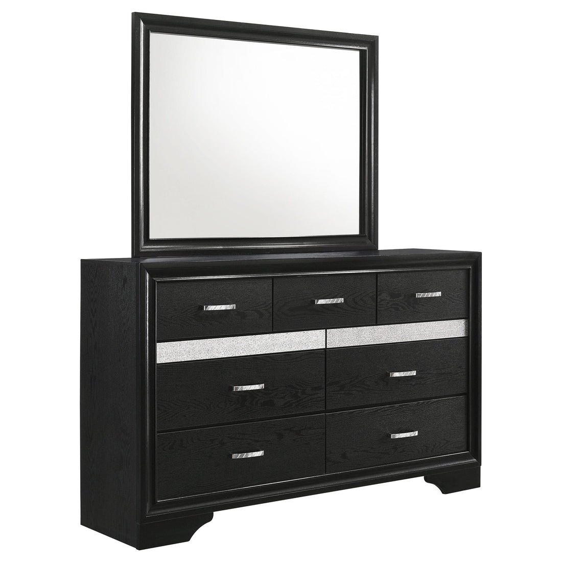  Coaster Furniture Miranda 206363M 7-Drawer Dresser with Mirror - Black IMAGE 1