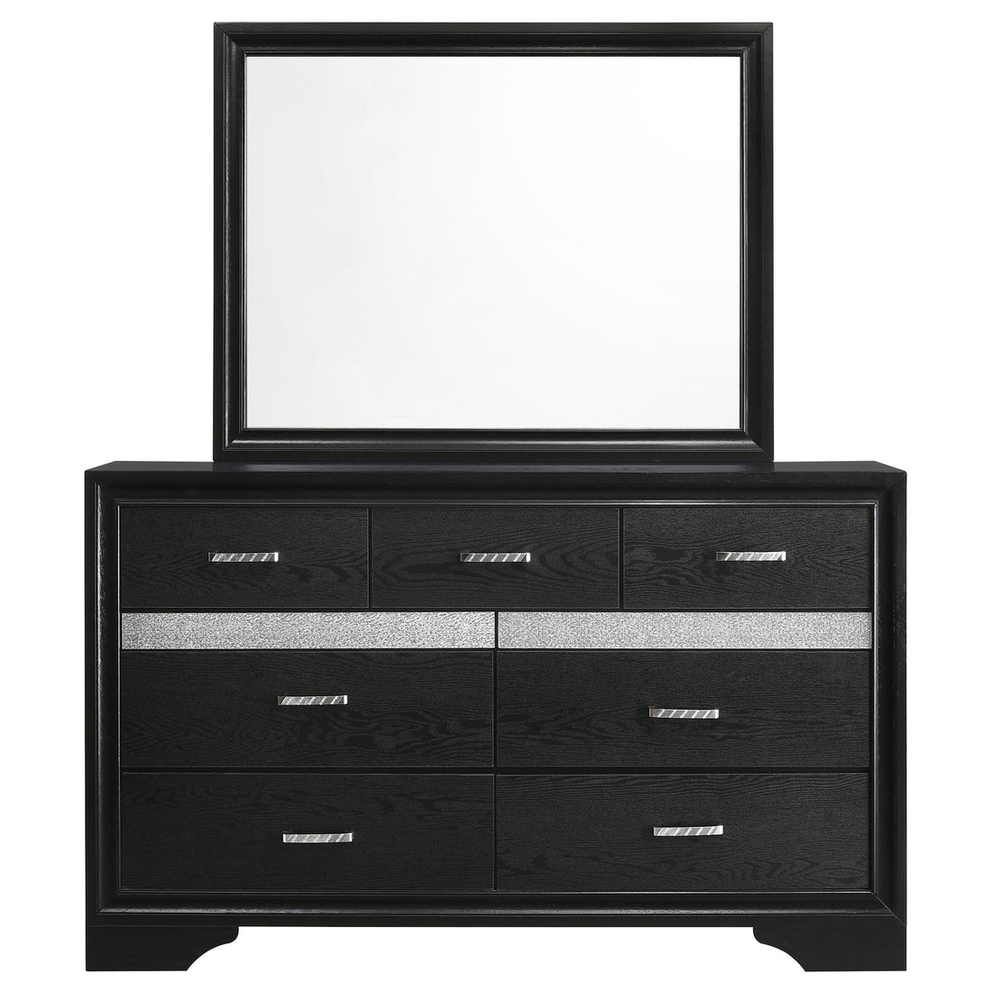  Coaster Furniture Miranda 206363M 7-Drawer Dresser with Mirror - Black IMAGE 1