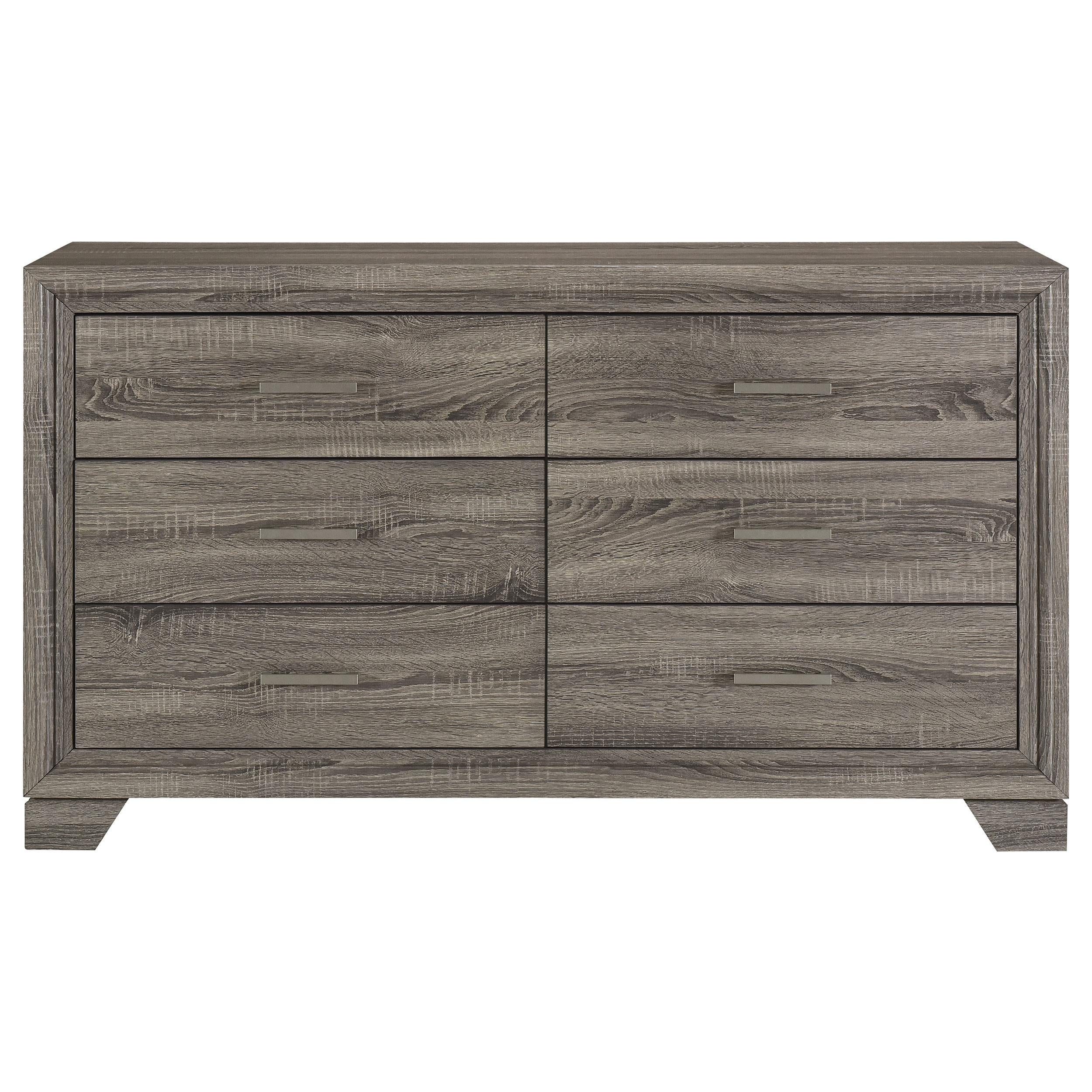  Coaster Furniture Wright 223343 6-Drawer Dresser Cabinet - Brown Oak IMAGE 2