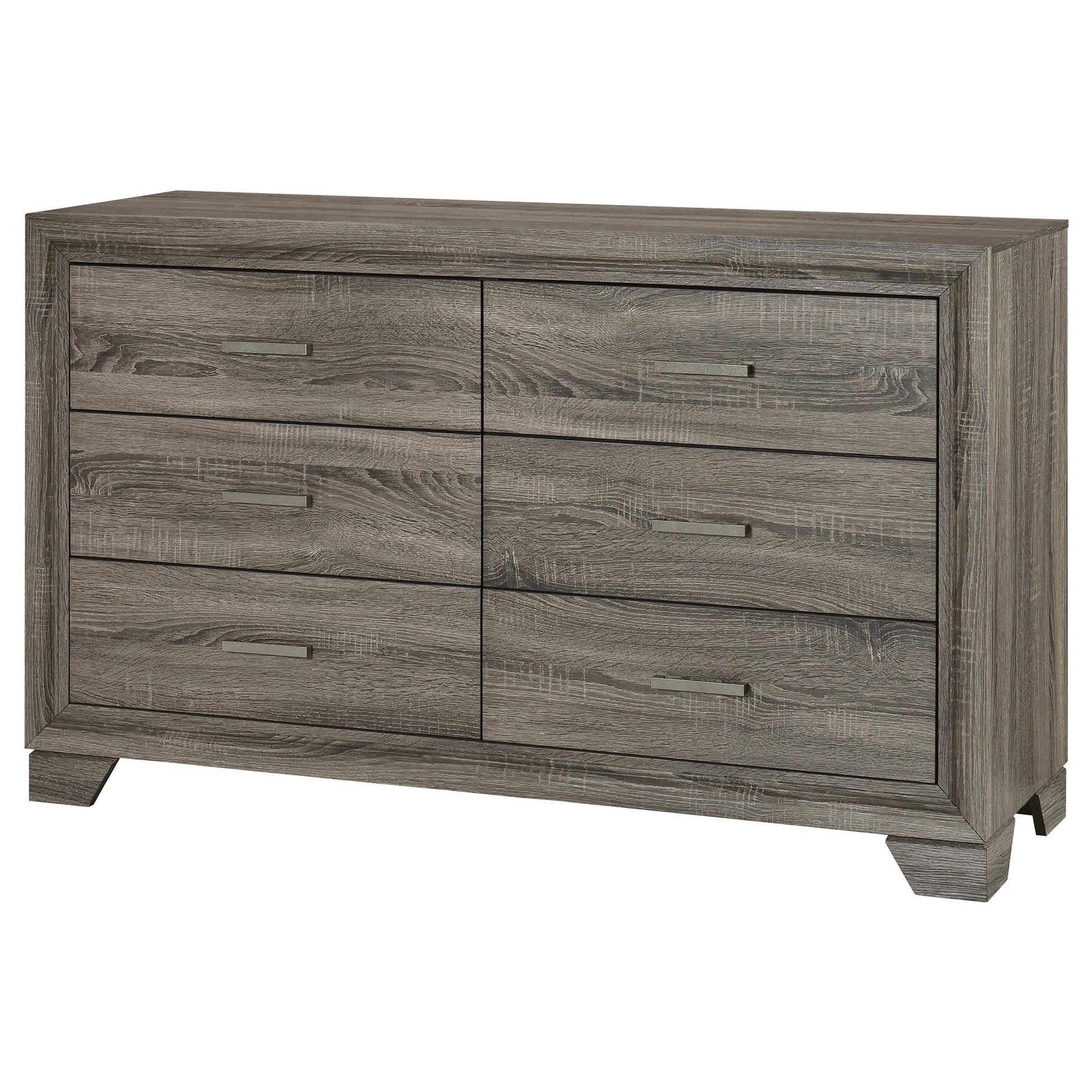  Coaster Furniture Wright 223343 6-Drawer Dresser Cabinet - Brown Oak IMAGE 3
