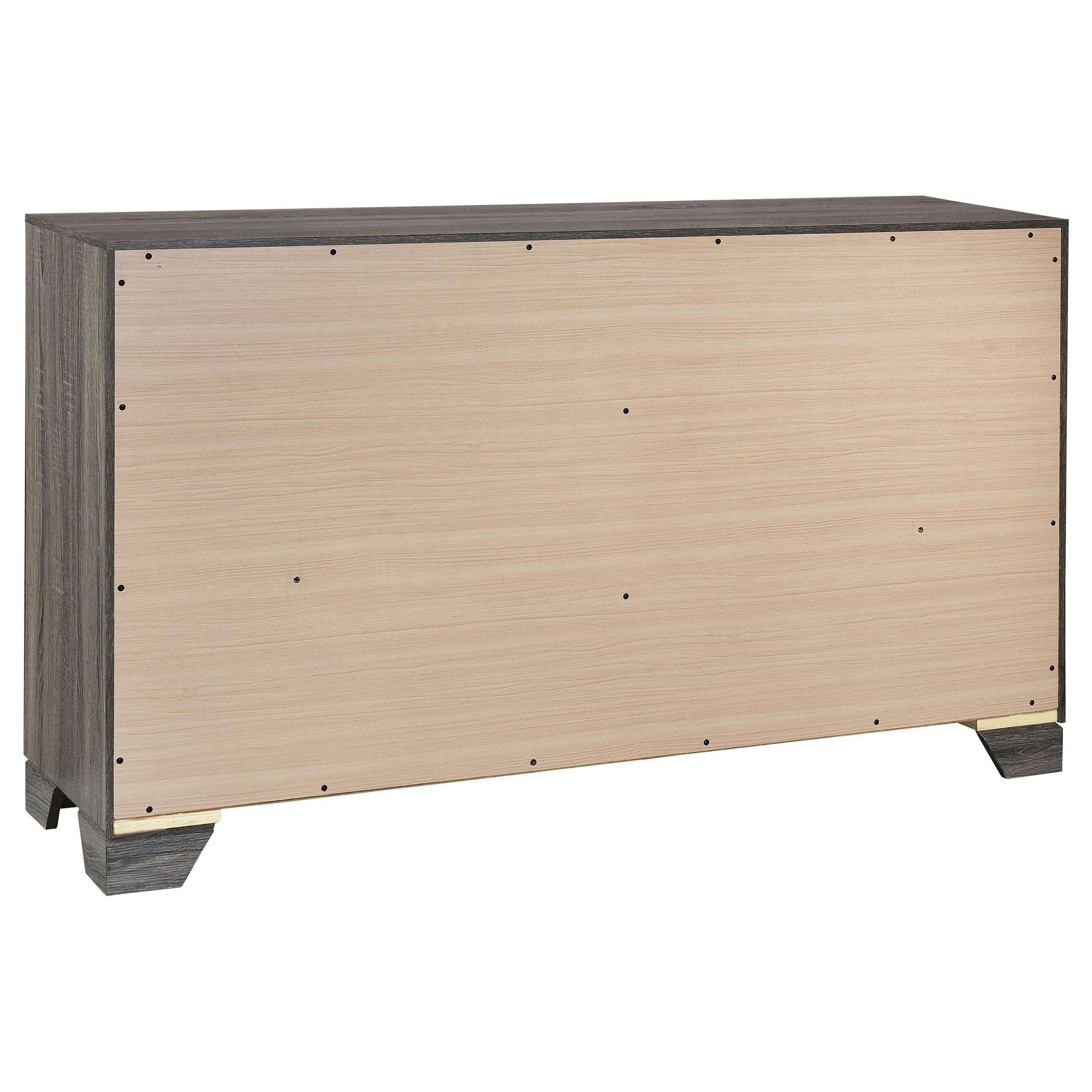  Coaster Furniture Wright 223343 6-Drawer Dresser Cabinet - Brown Oak IMAGE 5