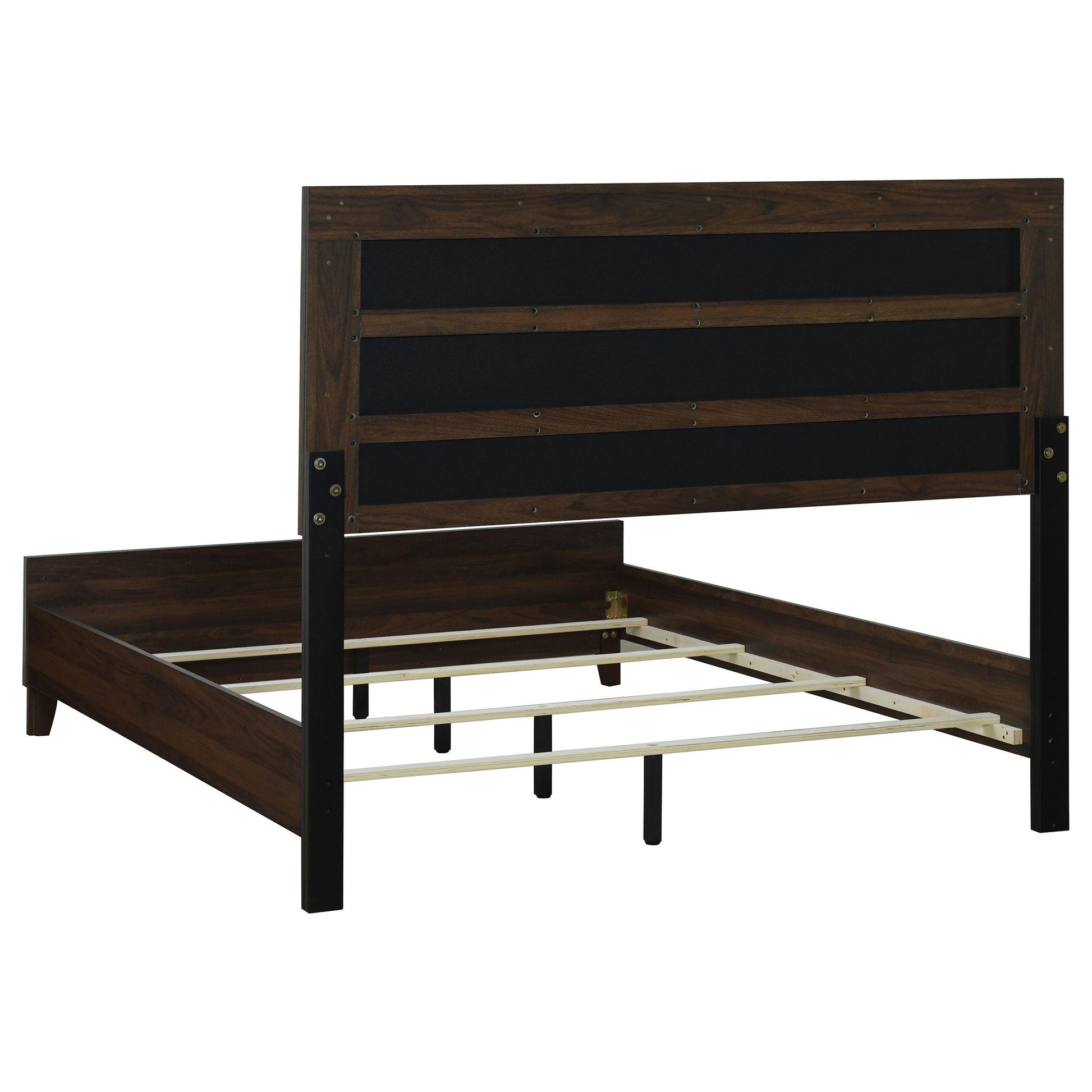  Size_King  -- Welsley 223441KE 50-inch Upholstered Eastern King Bed - Walnut IMAGE 3