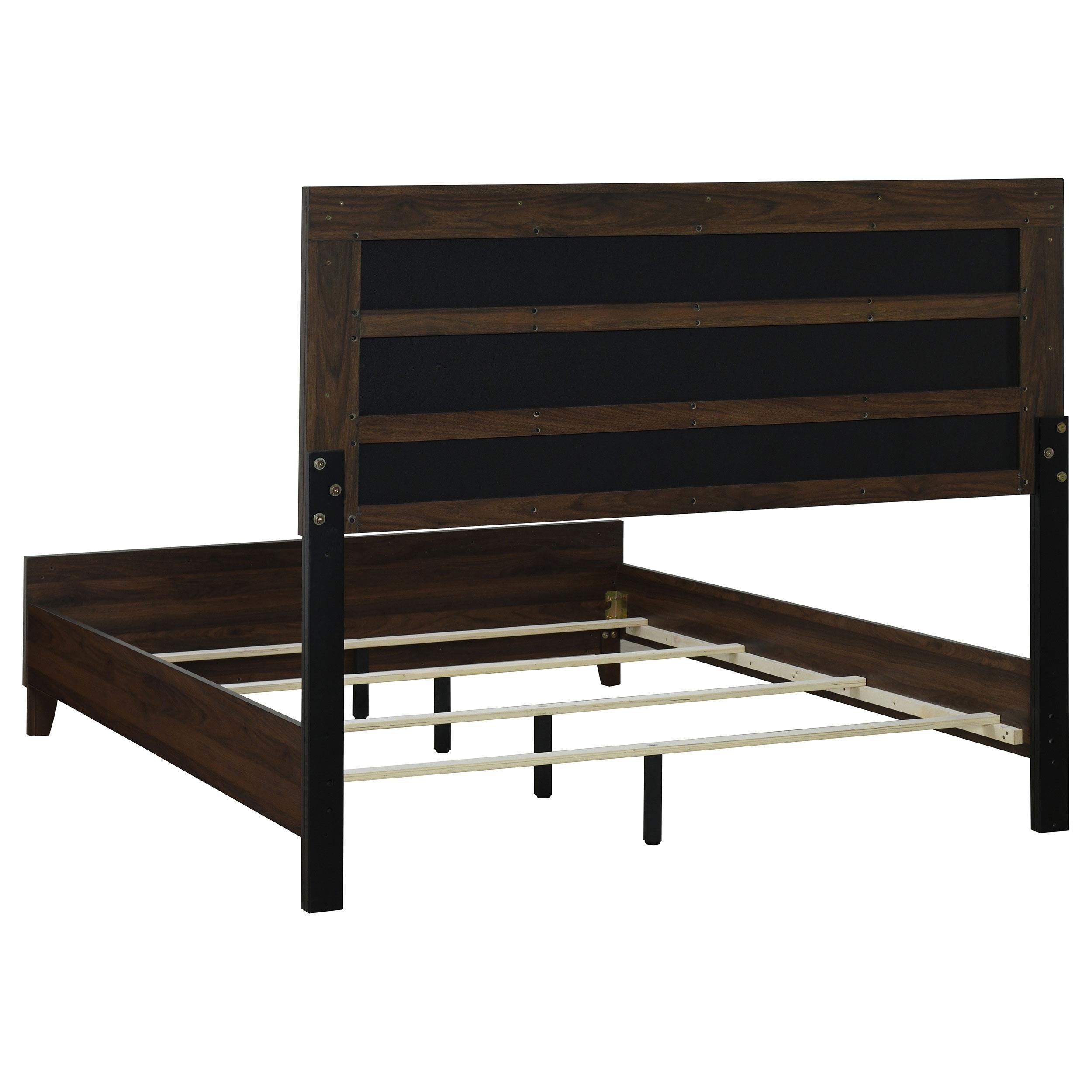  Size_King  -- Welsley 223441KE 50-inch Upholstered Eastern King Bed - Walnut IMAGE 3